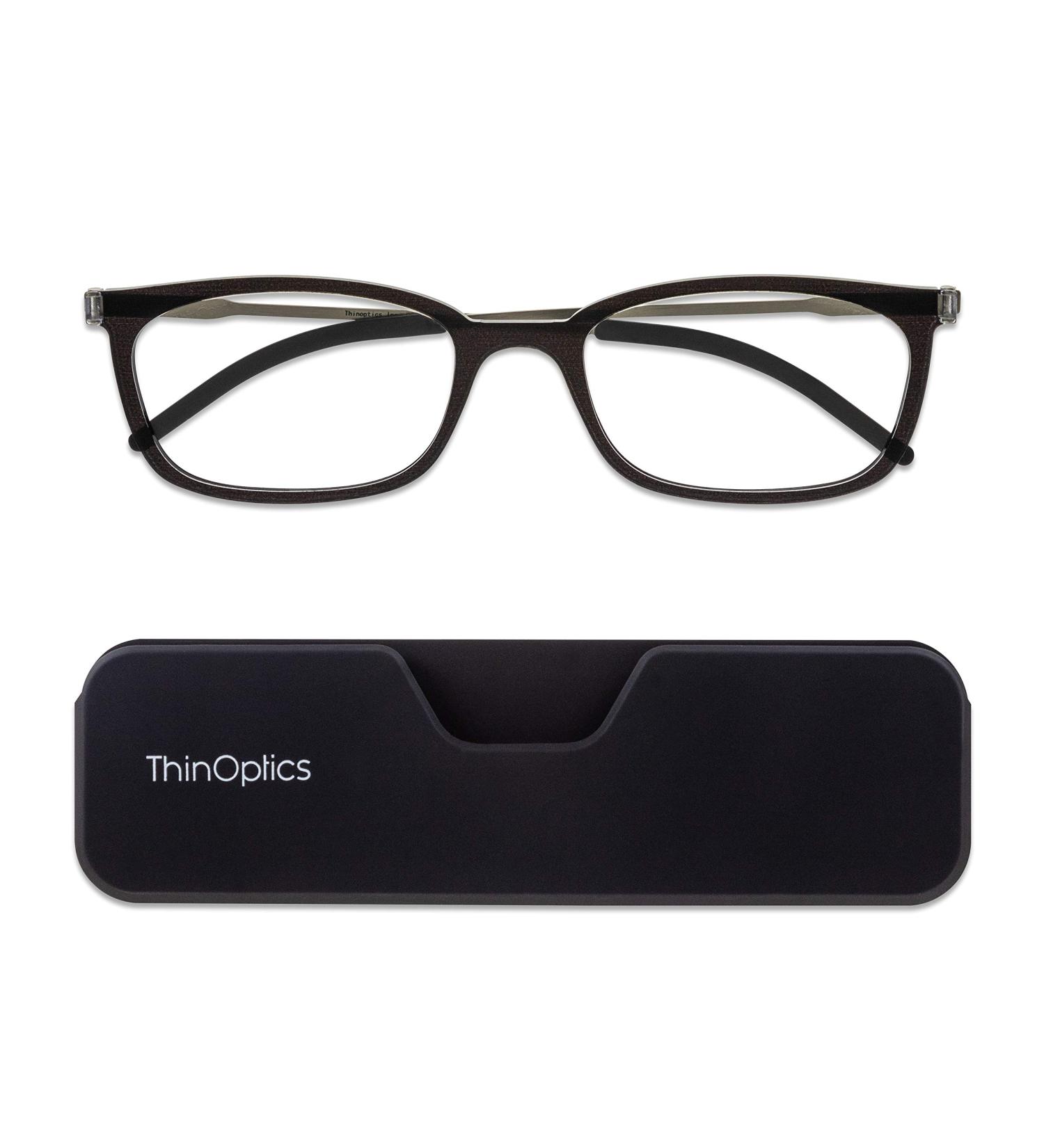 Buy ThinOptics Ultra-Thin Reading Glasses for Men & Women | Lightweight Black Reading Glasses with Magnetic Case - International Shipping Available - Buy Online on GoSupps.com