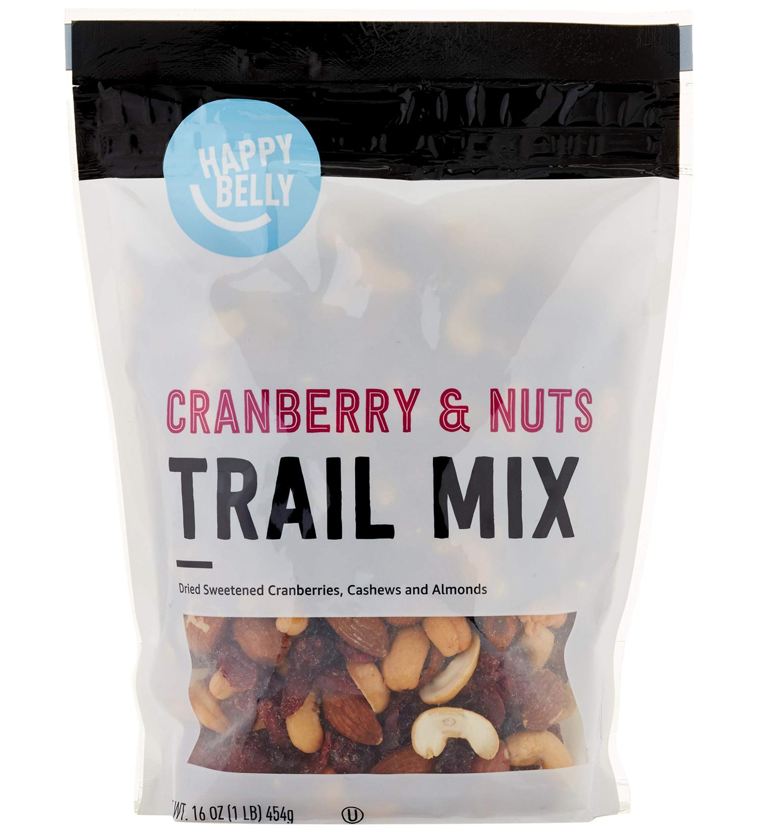Happy Belly Cranberry & Nuts Trail Mix - 16 Ounce Pack of 1 | Delicious Blend of Cranberries & Nuts | Amazon Brand - Buy Online on GoSupps.com