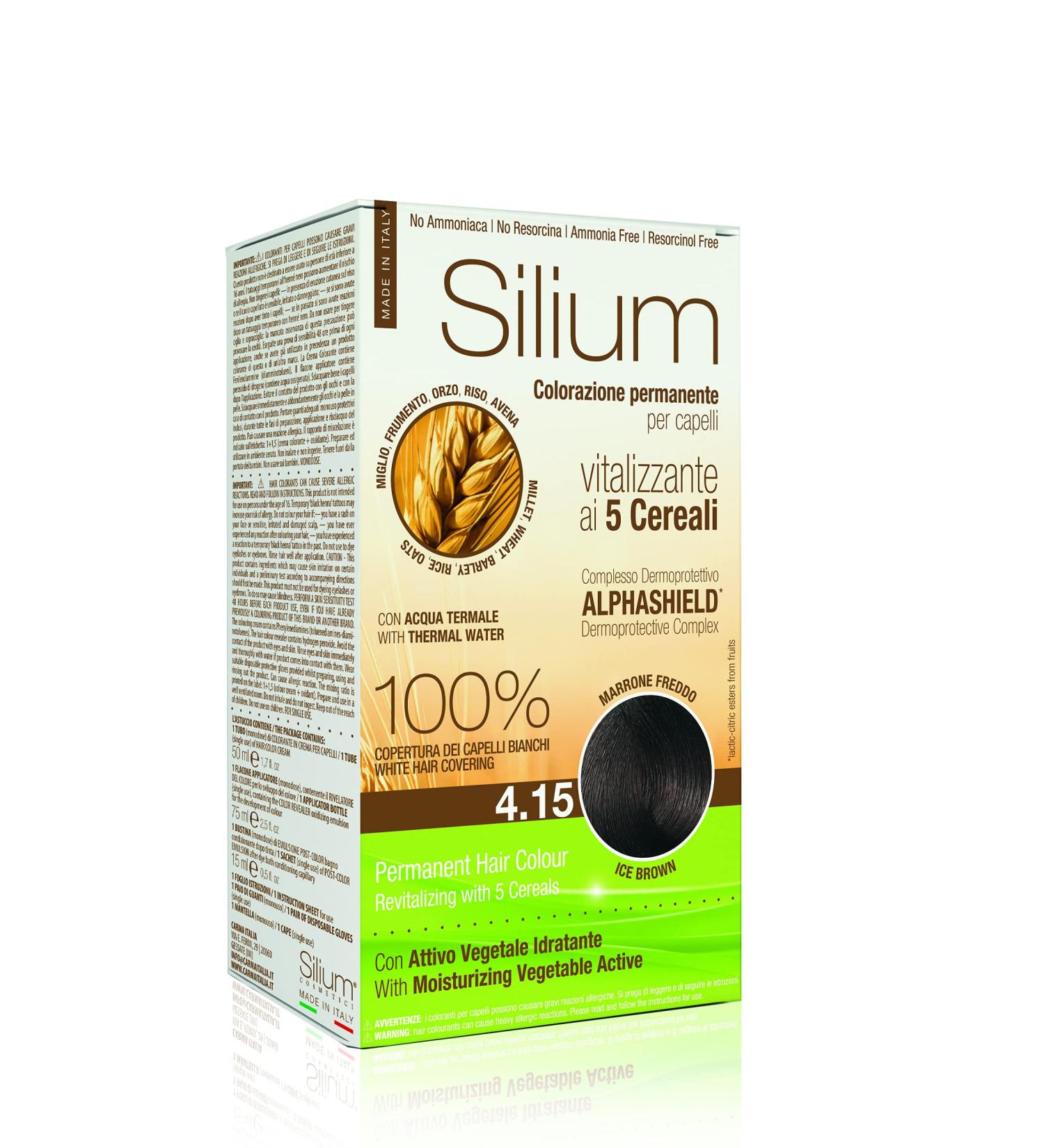 Silium Silium Permanent Hair Colour Cool Brown 4.15-187 g