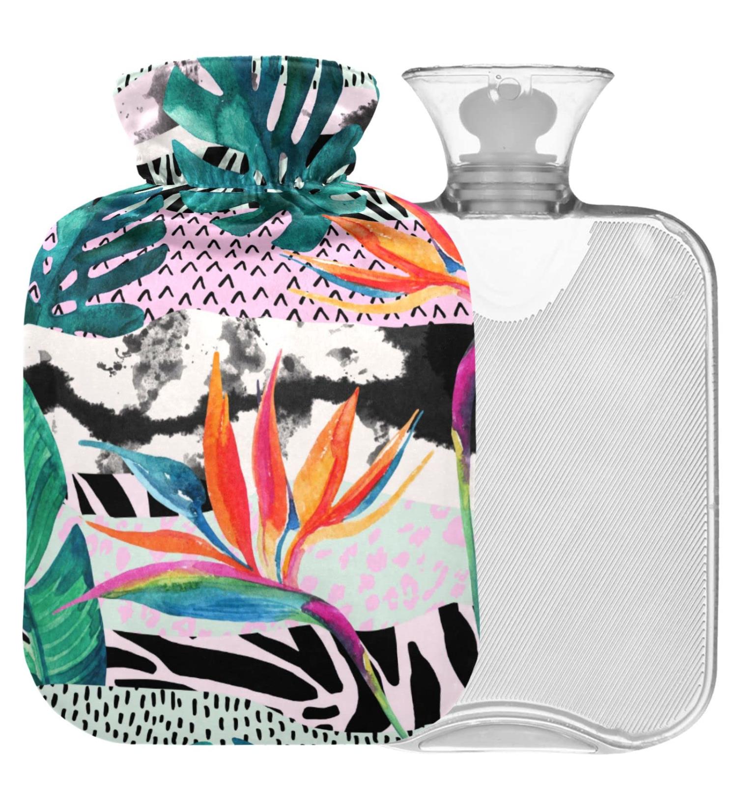 Naanle Tropical Paradise Flower Hot Water Bottle | 1L Heat & Cold Therapy for Back Pain Relief Hand & Foot Warmer - Buy Online on GoSupps.com