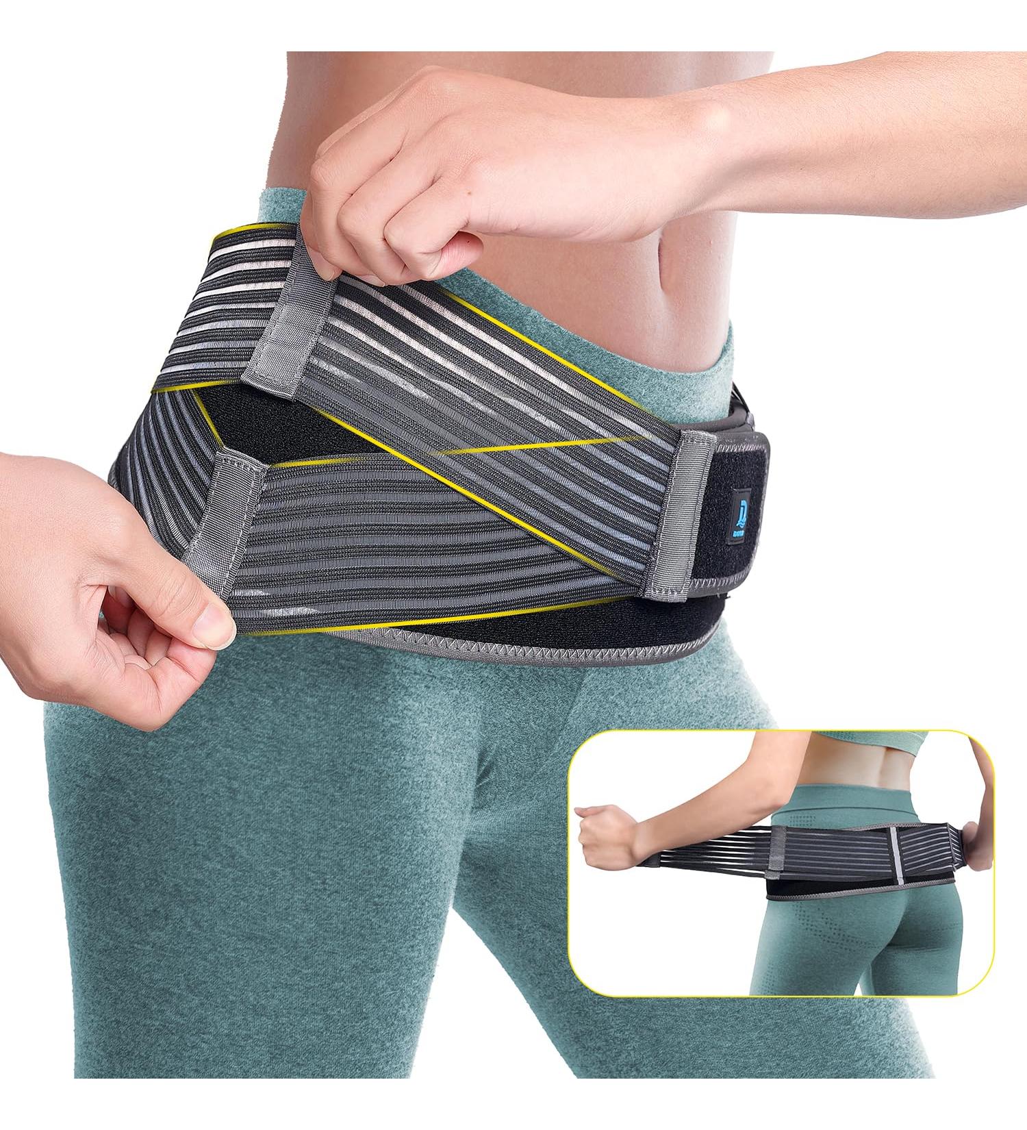 Sacroiliac Hip Belt for Men & Women | Adjustable Pelvic Support Sciatica Relief & ISG Pain Management - Buy Online on GoSupps.com