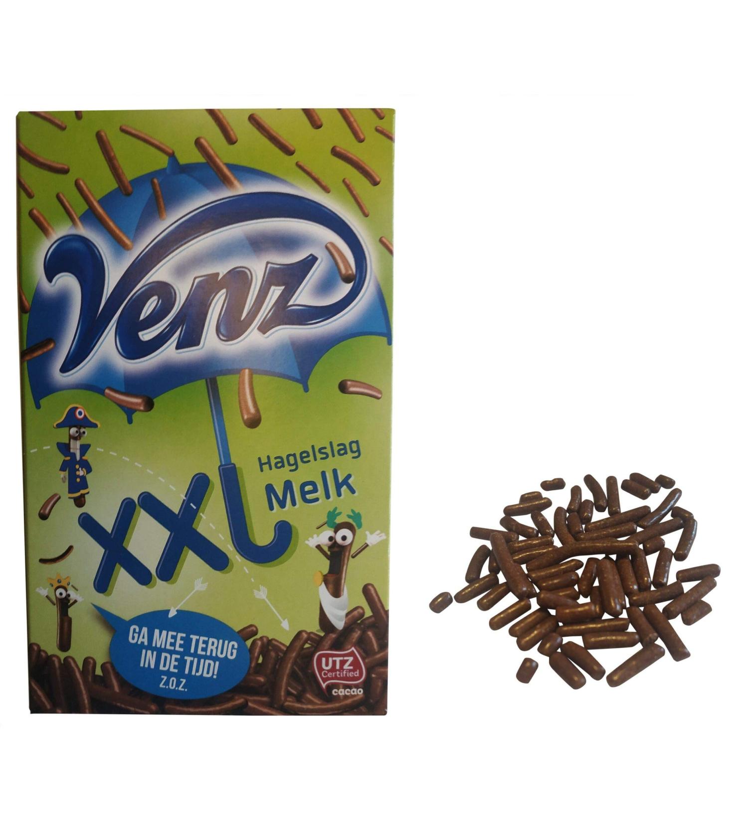 Hagelslag Milk Chocolate XXL Sprinkles Venz | Dutch Chocolate Sprinkles Extra Large Milk | Dutch Sprinkles Milk from Venz | 13.4 Ounce Total - Buy Online on GoSupps.com
