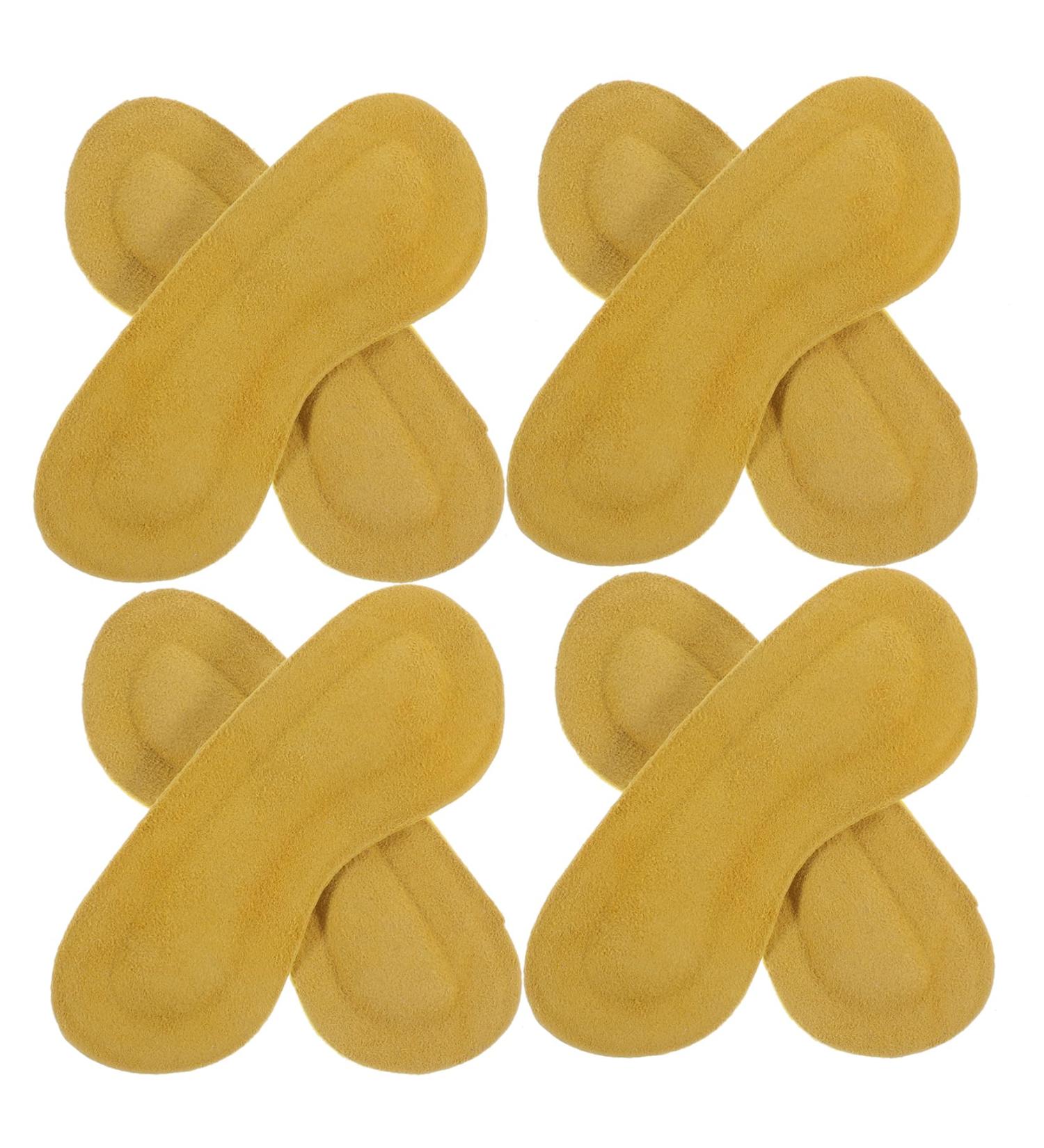 Beaupretty 4 Pairs Women's High Heel Cushion Pads - Comfortable Sole & Heel Grips for Perfect Fit - Yellow Liner Filler for Shoes 10.10x3.60x0.30CM - Buy Online on GoSupps.com
