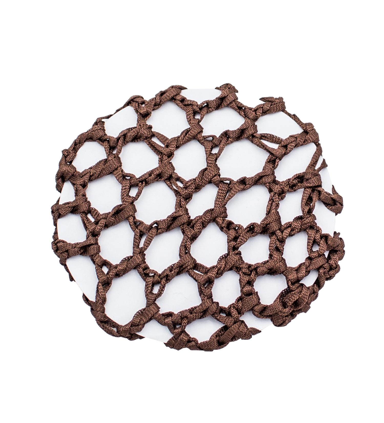A&A Hair Beauty Hair Accessories Hair Net Bun Hairstyle Aid Hair Knot Net Net Hair Bun Ballet Fabric Elastic (Brown)