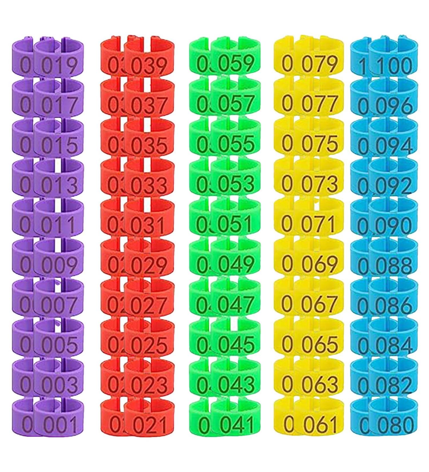 Toseky Poultry Duck Leg Tags Chicken Leg Rings - Numbered Leg Band Chicken Identification Leg Bands for Chicken Ducks  - Buy Online on GoSupps.com