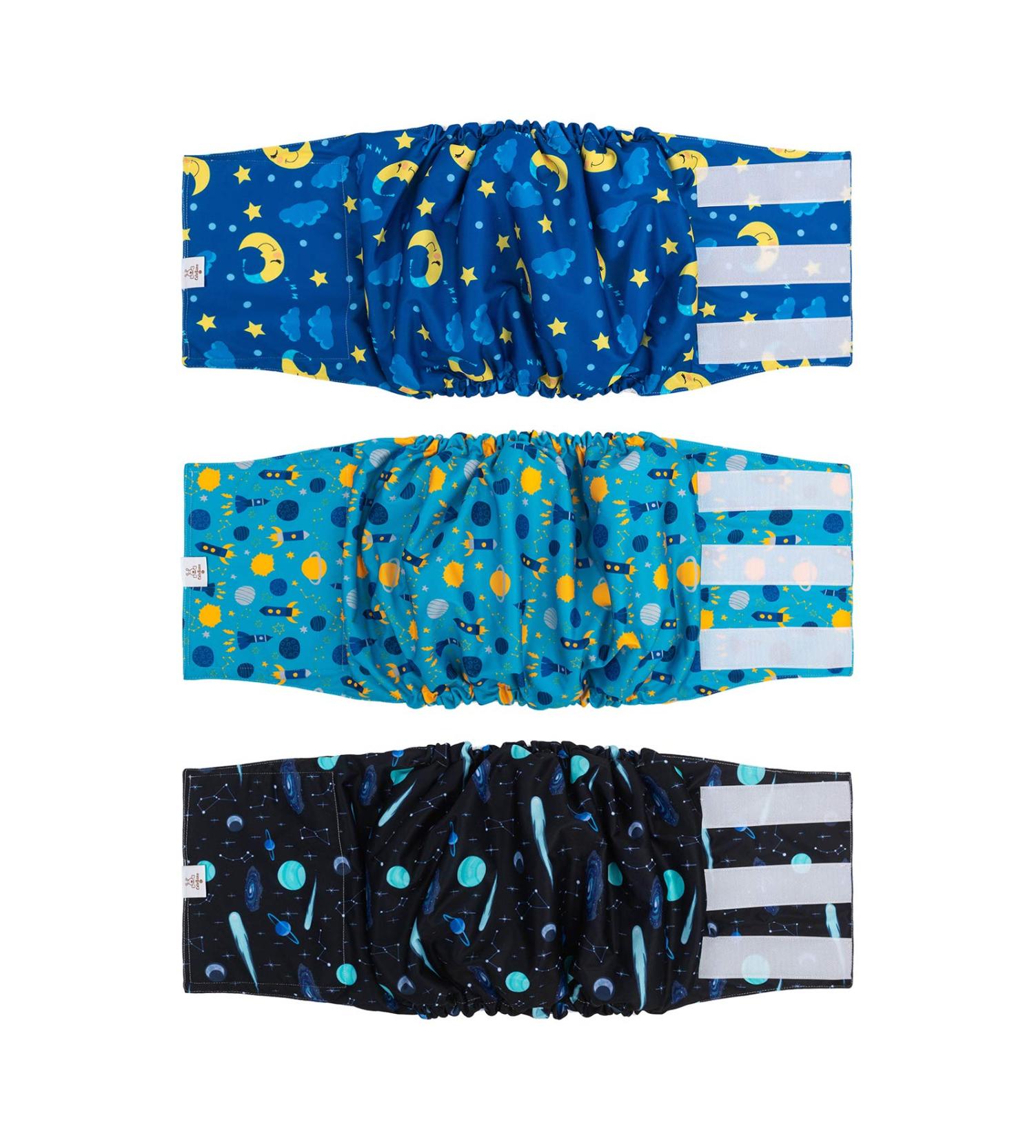 Cuteebone Male Washable Dog Diapers Belly Bands - 3 Pack XL Reusable High-Suction Wraps for Dogs (53.5-68.5cm) - Perfect for Potty Training & Travel - Buy Online on GoSupps.com