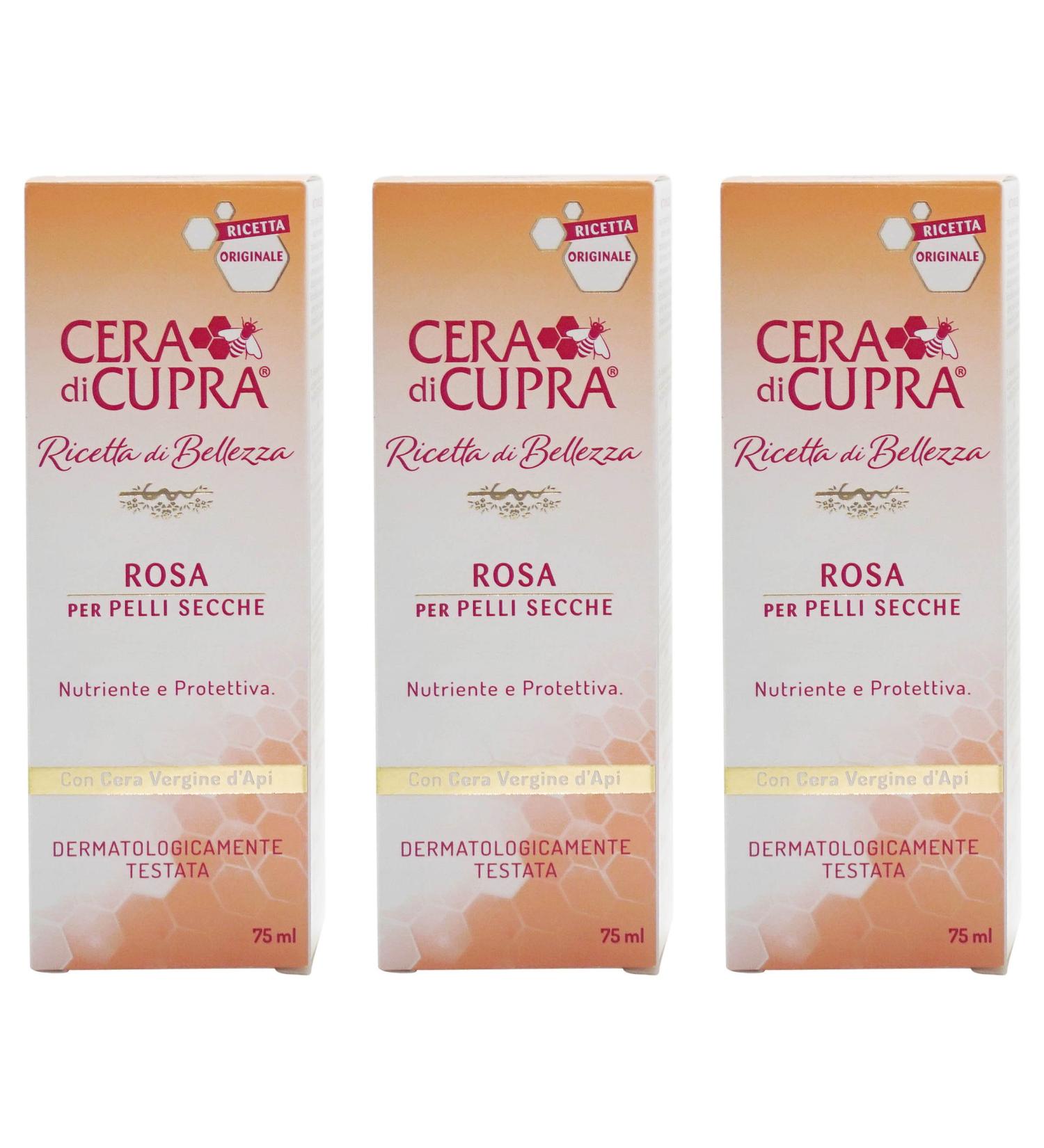 Rosa per Pelli Secche Cream - Anti-Aging Moisturizer for Dry Skin 3 Pack (2.5 Fl Oz each) | Italian Import - Buy Online on GoSupps.com