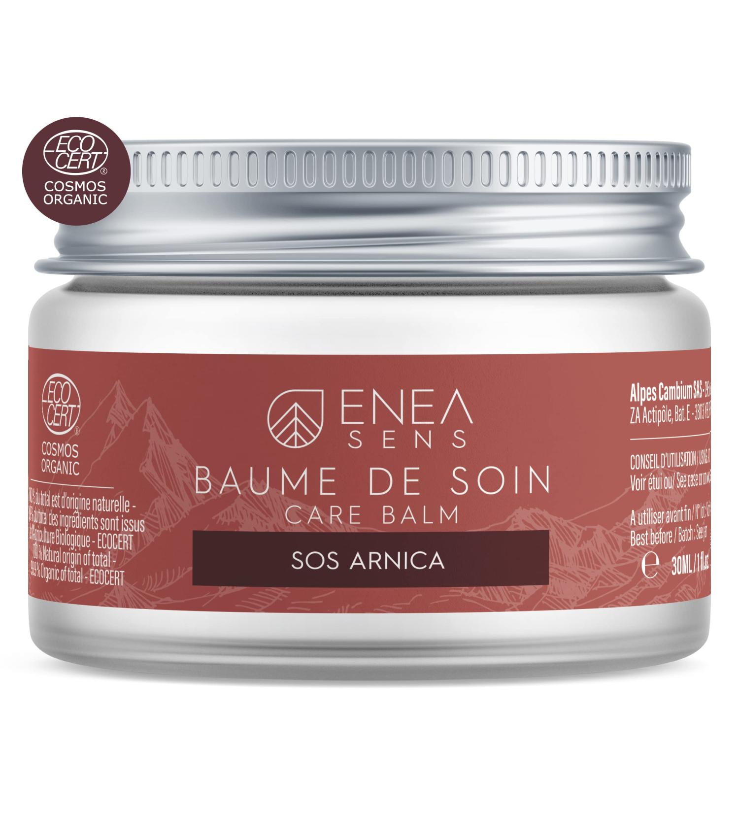 Enea Sens - Baume de Soin SOS Arnica Bio - Douleurs Musculaires - Huiles Essentielles - Cire d'Abeille M l ze H lichryse Mac r t Huileux d'Arnica Montana - 30 ml - Fabriqu en France - Buy Online on GoSupps.com