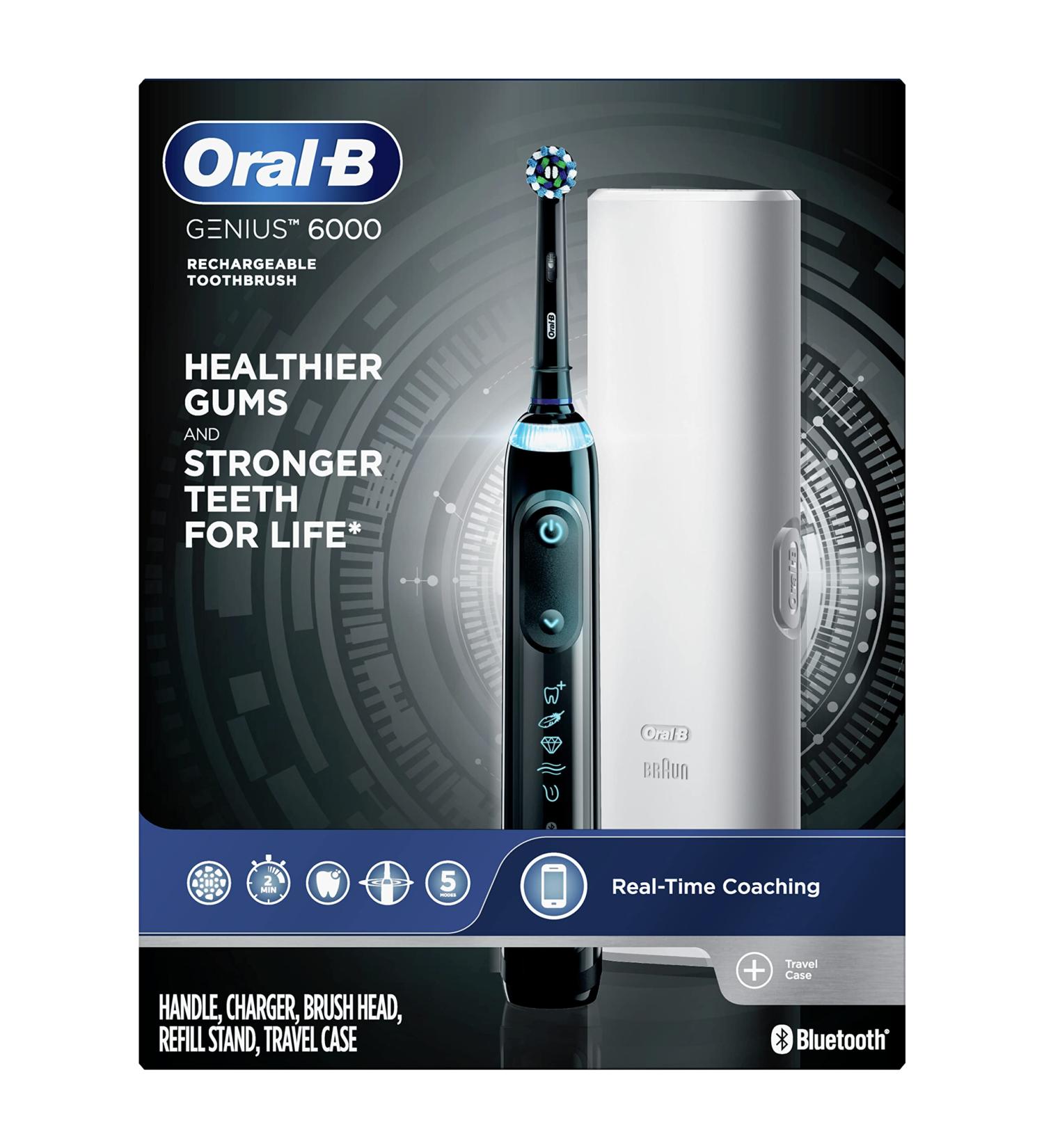 Oral-B Genius 6000 Electric Toothbrush - Black | Advanced Oral Care - Buy Online on GoSupps.com