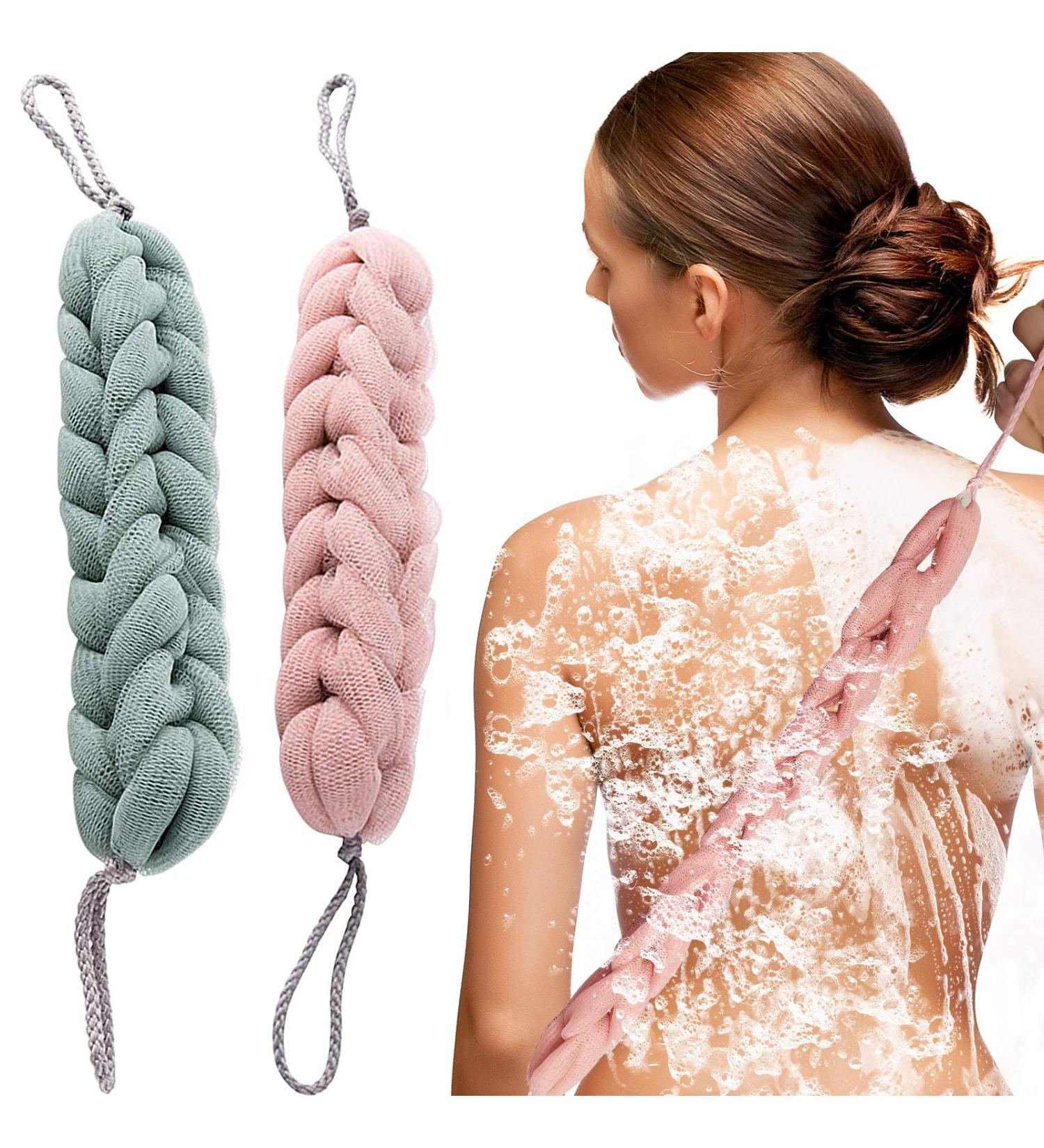 Premium Shower Sponge & Bathing Luffa - Essential Skin Care Peeling Body Brush for Men & Women - Green & Pink - Buy Online on GoSupps.com