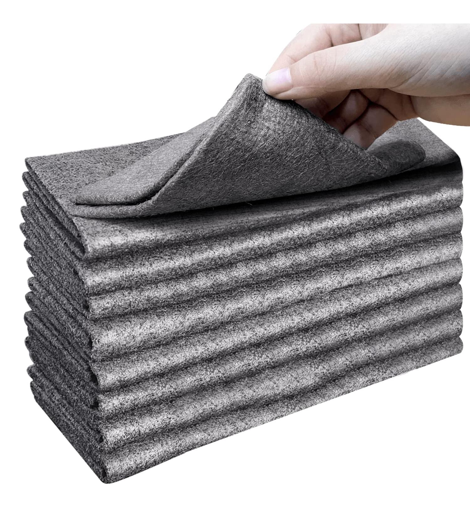 XANGNIER Thickened Magic Cleaning Cloth 8 Pcs - Lint Free & Reusable Microfiber Rag for Windows, Mirrors, Glass & Car Cleaning - Gray - Buy Online on GoSupps.com