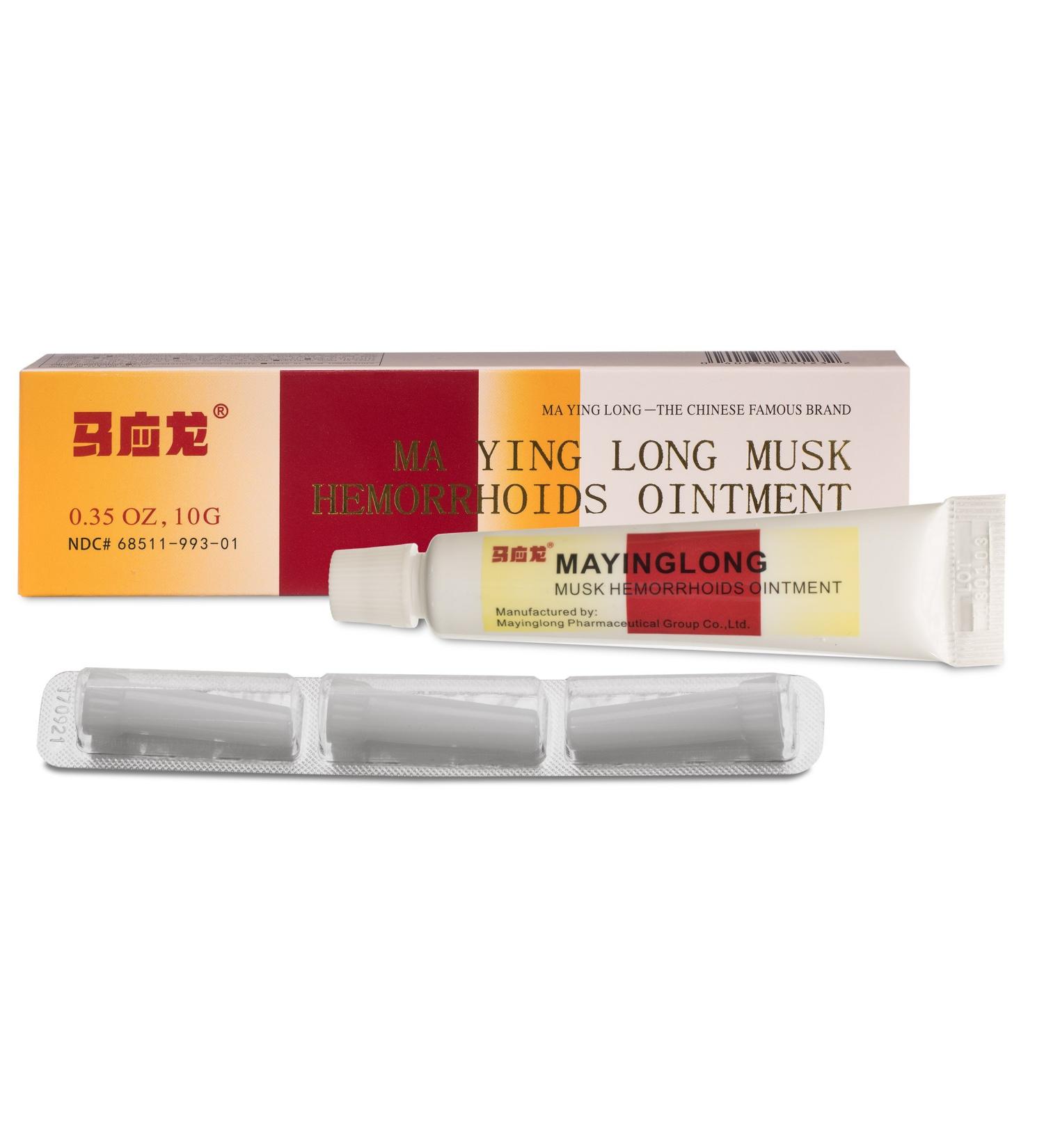 Mayinglong Musk Hemorrhoids Ointment - Fast Relief for Itching, Burning, and Pain - 0.35 oz (Pack of 3) - Buy Online on GoSupps.com