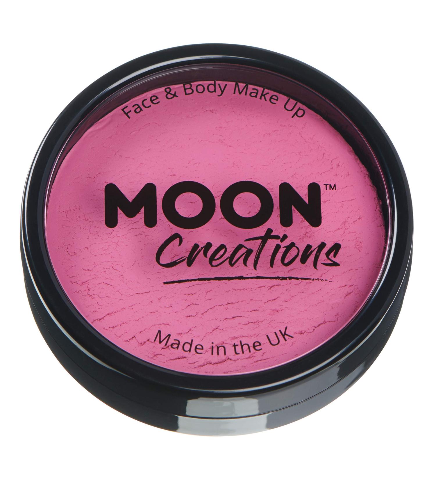 Moon Creations Pro Face & Body Makeup - Bright Pink 36g | Professional Face Painting Colour Cake | For Kids & Adults - Festivals, Halloween - Buy Online on GoSupps.com