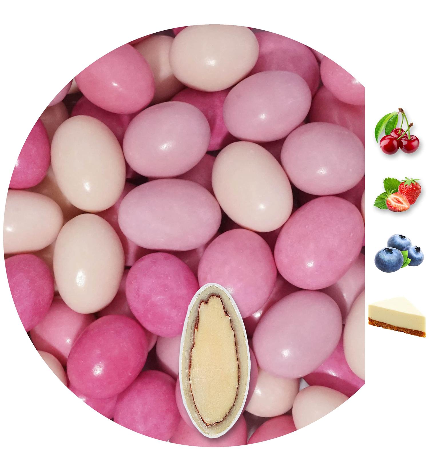 1kg Pink Chocolate Mix for Weddings & Baptisms | Elegant Almond Guest Gifts & Candy Bar Favors - Buy Online on GoSupps.com