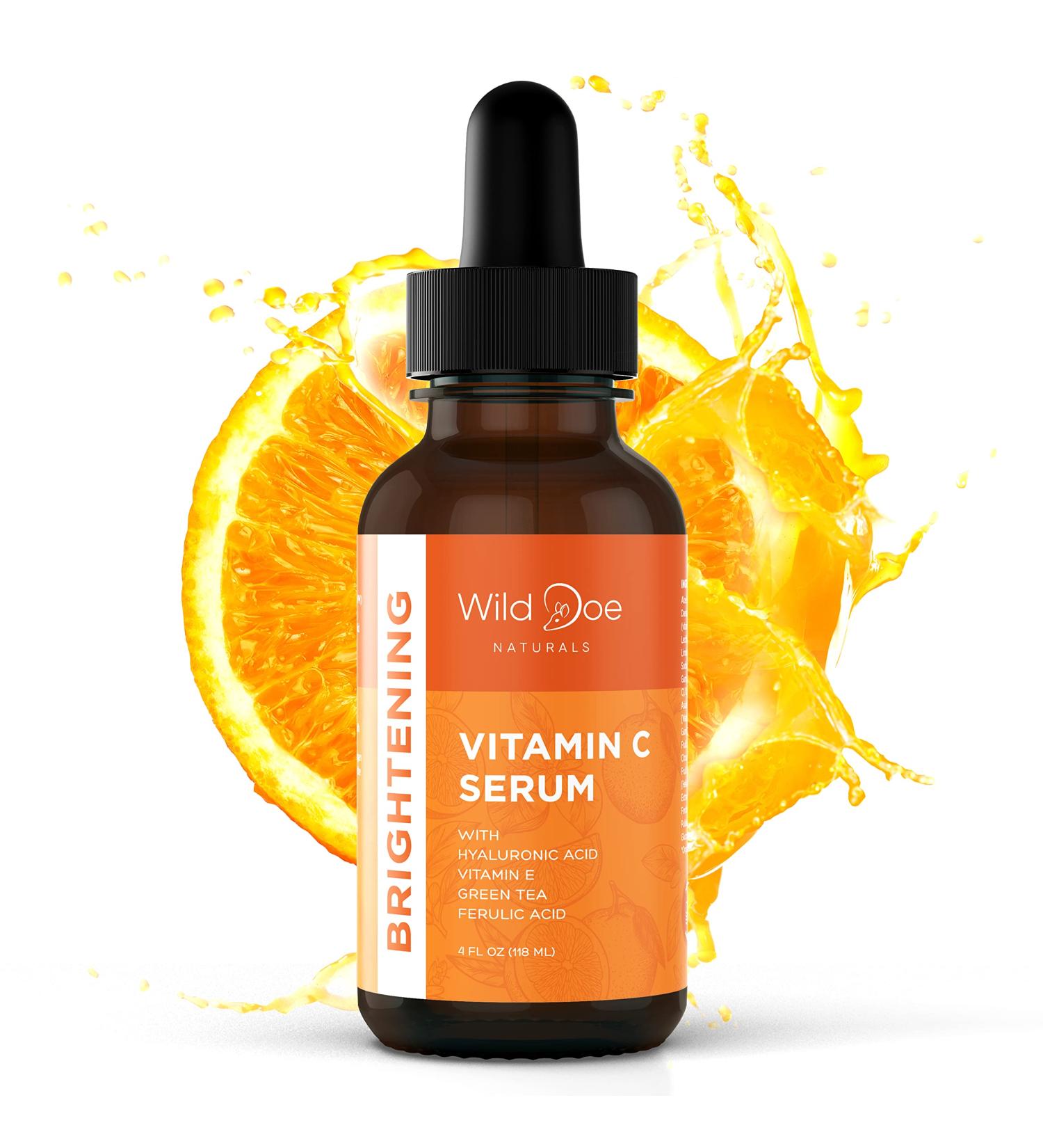 Vitamin C Serum with Hyaluronic Acid - Anti Aging, Pore Minimizer & Dark Spot Remover - 4 oz - Buy Online on GoSupps.com