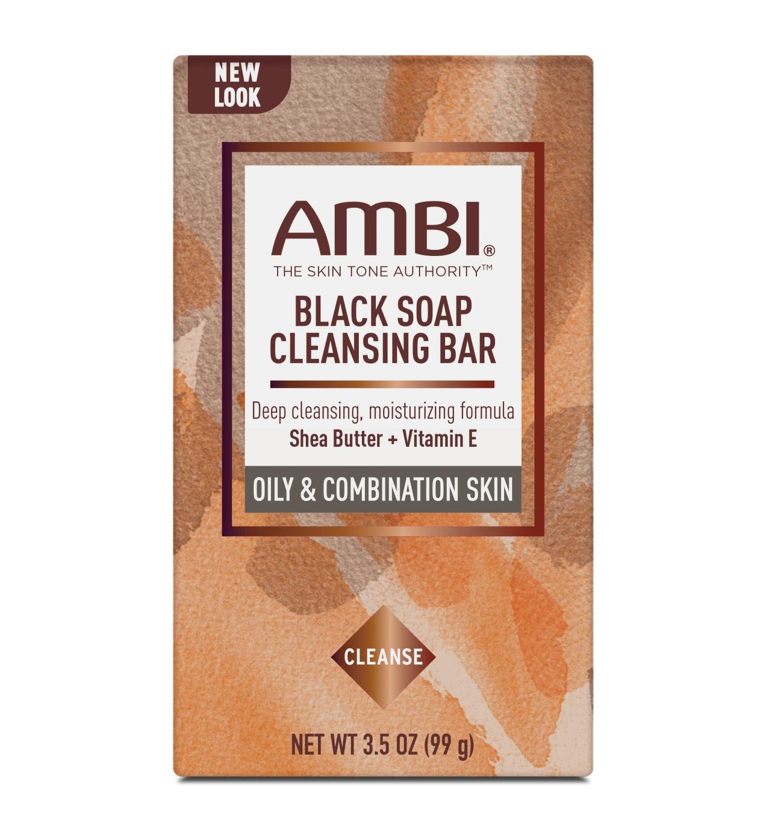 Ambi Skincare Black Soap with Shea Butter 3.5 Oz - Gentle Cleansing Bar for Smooth Skin (1 Pack) - Buy Online on GoSupps.com