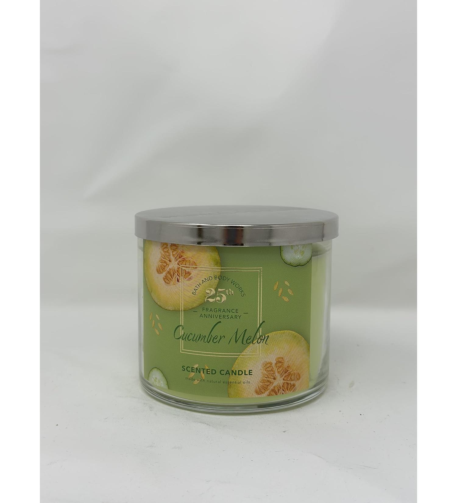 Cucumber Melon 3 Wick Candle 14.5 oz / 411 g Made with Natural Essential Oil 2023