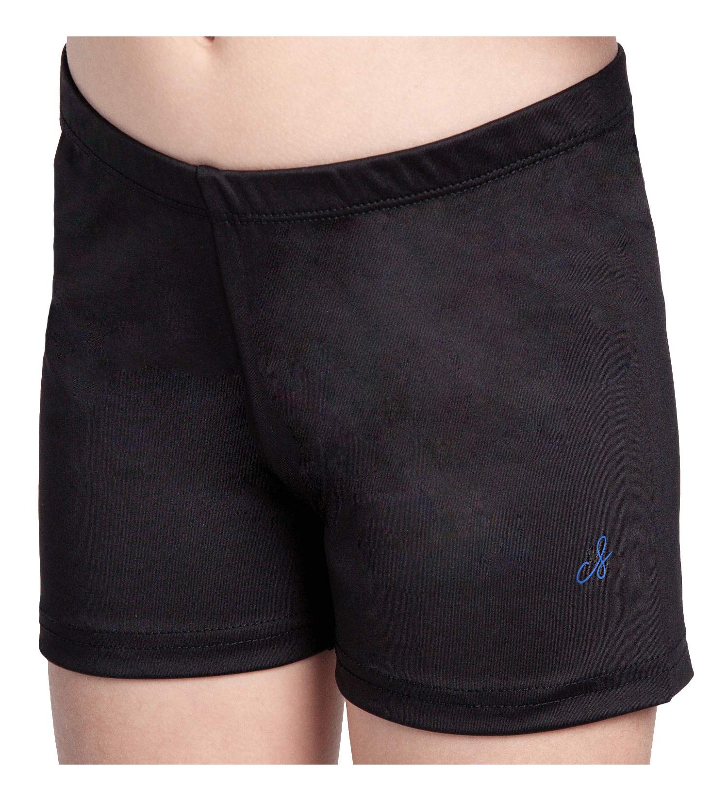 Winning Podium Black Gymnastics Shorts for Girls (Size 116-164) | Perfect for Gymnastics & Dancing | Pair with Our Tour Suit - Buy Online on GoSupps.com