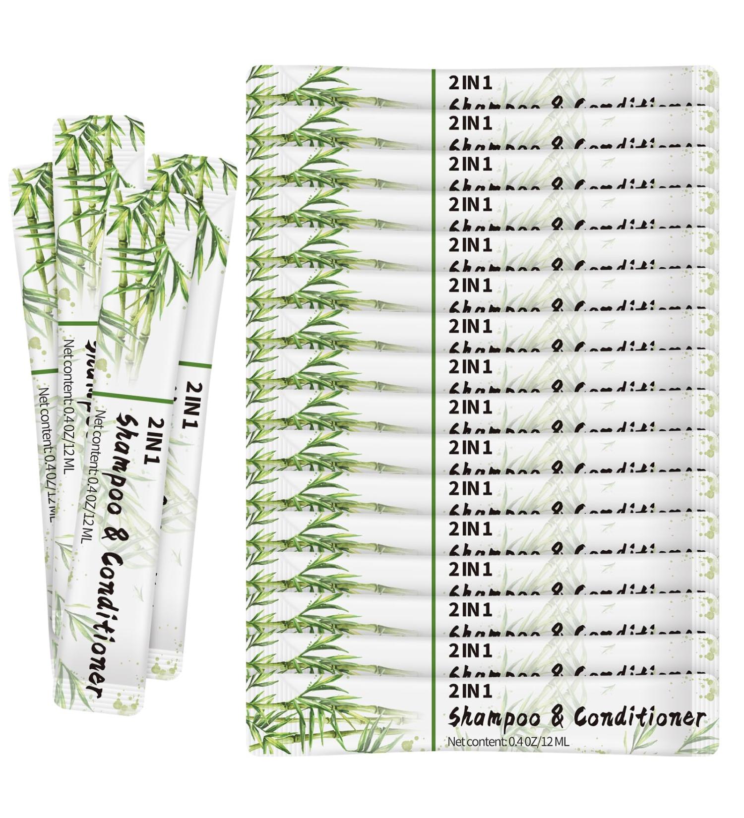 60 Pcs Travel Size 2-in-1 Shampoo & Conditioner Set - Mini Toiletries for Guests Hotels Parties & Homeless Care Kits - Buy Online on GoSupps.com