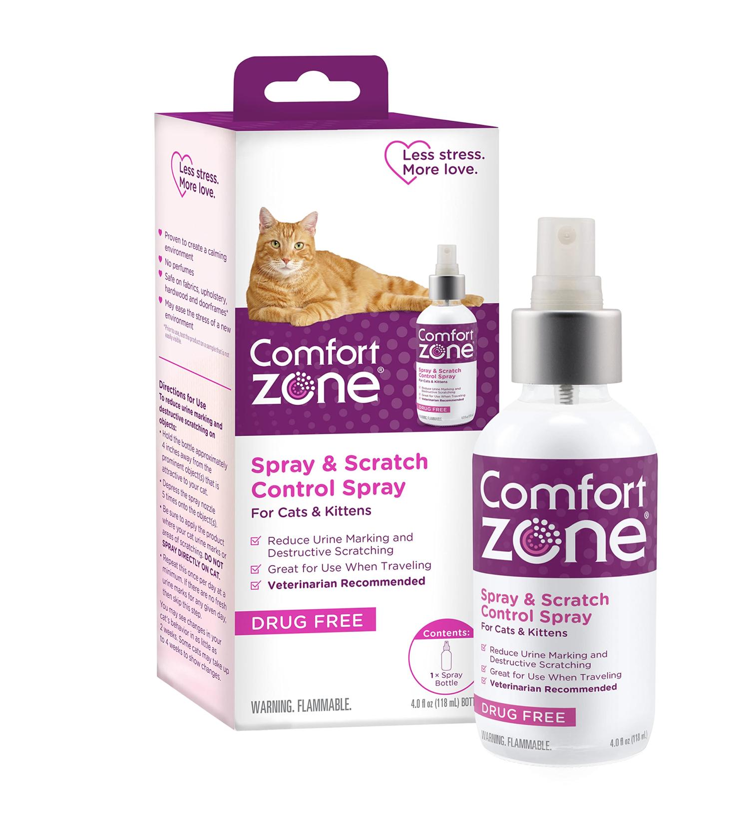 Comfort Zone Scratch Deterrent & Calming Spray - 4 oz Value Size - Buy Online on GoSupps.com