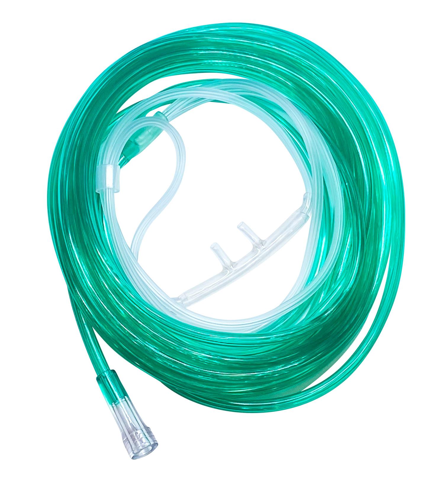 1-Pack Westmed #0549 Adult High Flow Comfort Soft Plus Cannula with 14' Emerald Green Kink Resistant Tubing