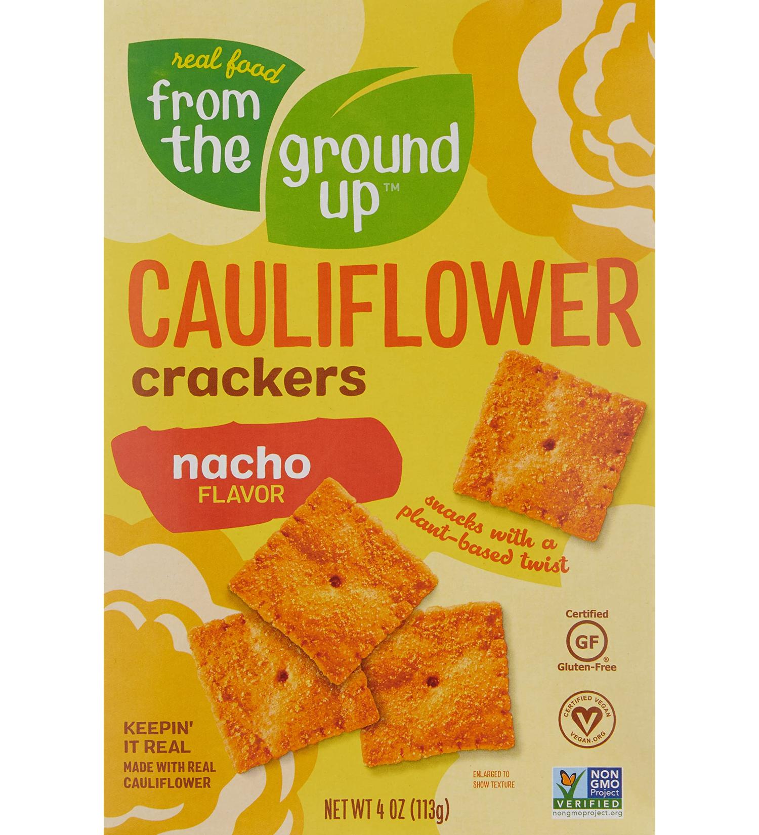 Buy From The Ground Up Cauliflower Nacho Crackers - 4 Oz | Gluten-Free Snack - Buy Online on GoSupps.com