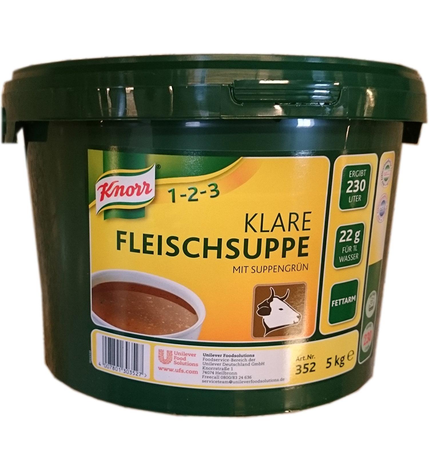 Knorr clear meat soup (with soup green beef broth after a proven recipe) 1 Pack (1 x 5 kg) clear meat soup with soup green 5 kg (1 Pack)