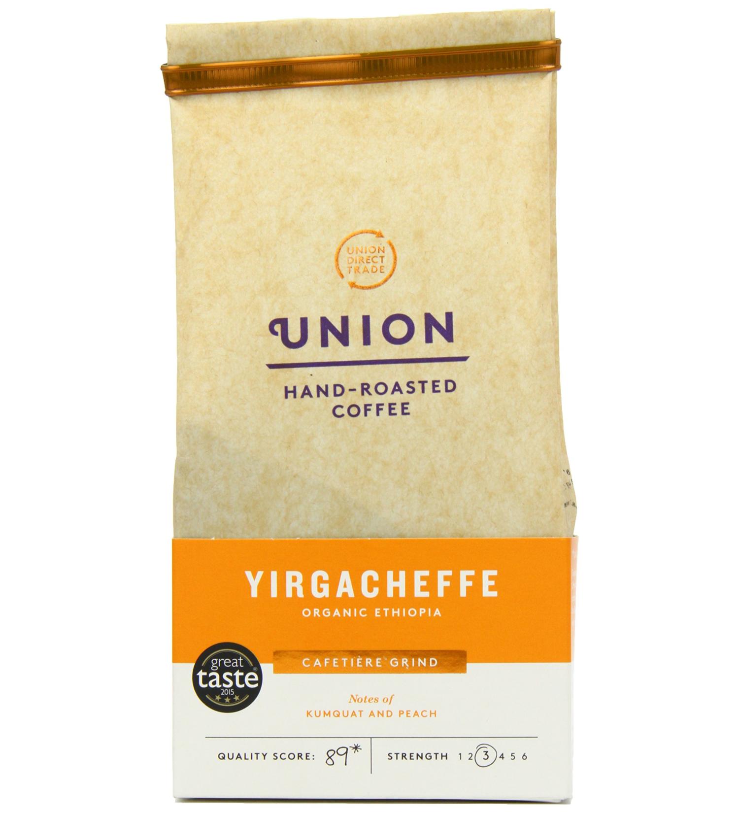 Union Hand Roasted Organic Yirgacheffe Ethiopia Coffee 200g - Buy Online on GoSupps.com