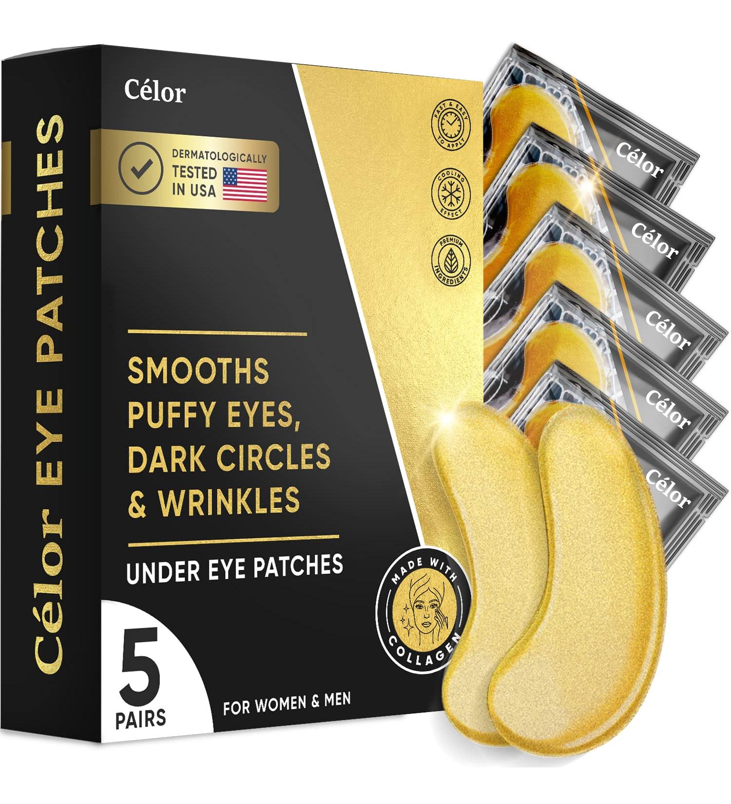 Golden Under Eye Patches - Amino Acid & Collagen - 5 Pairs - Buy Online on GoSupps.com