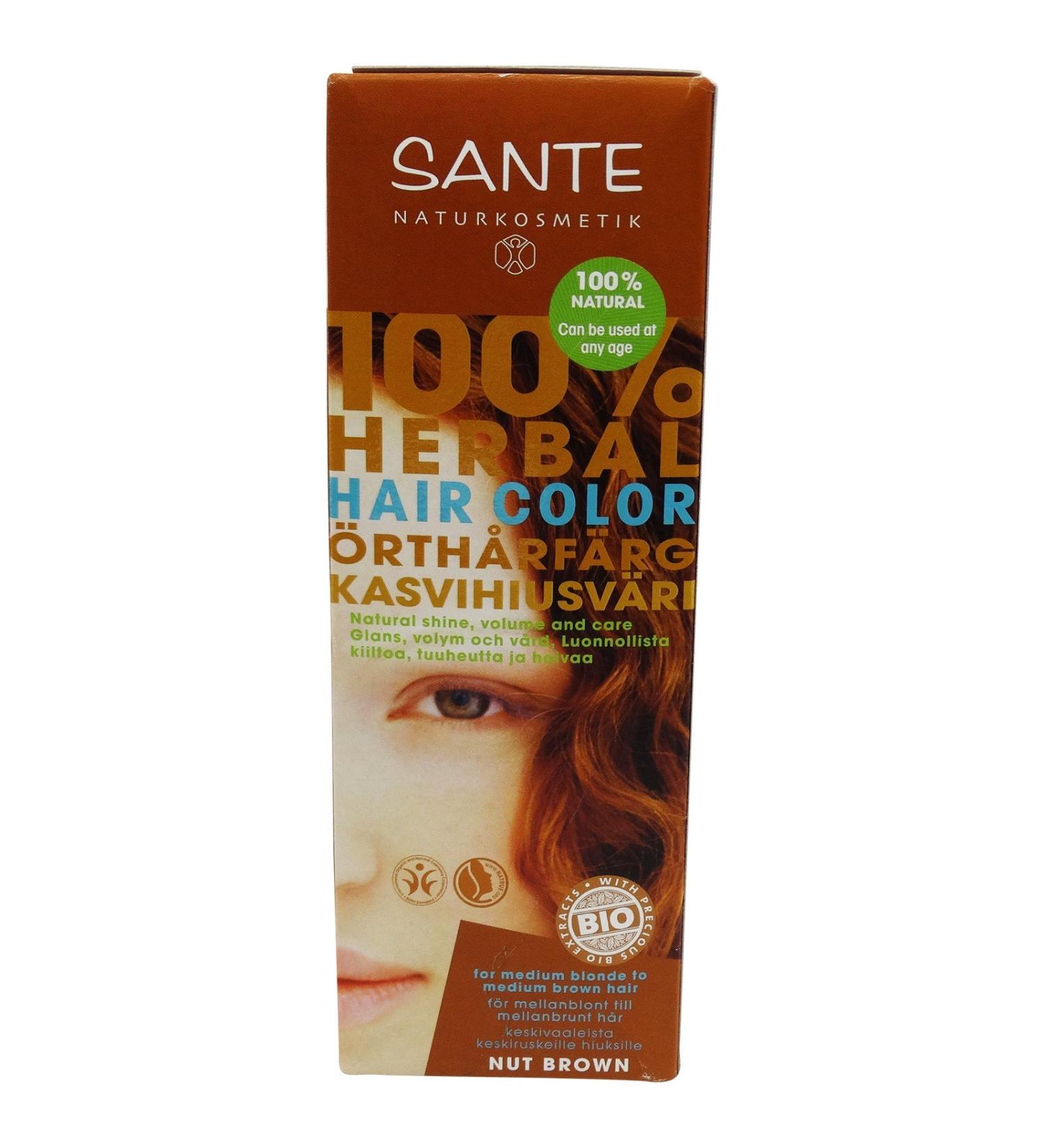 SANTE - Herbal Hair Color - Nut Brown - Free from peroxides & ammonia - Free from synthetic colors - Vegan