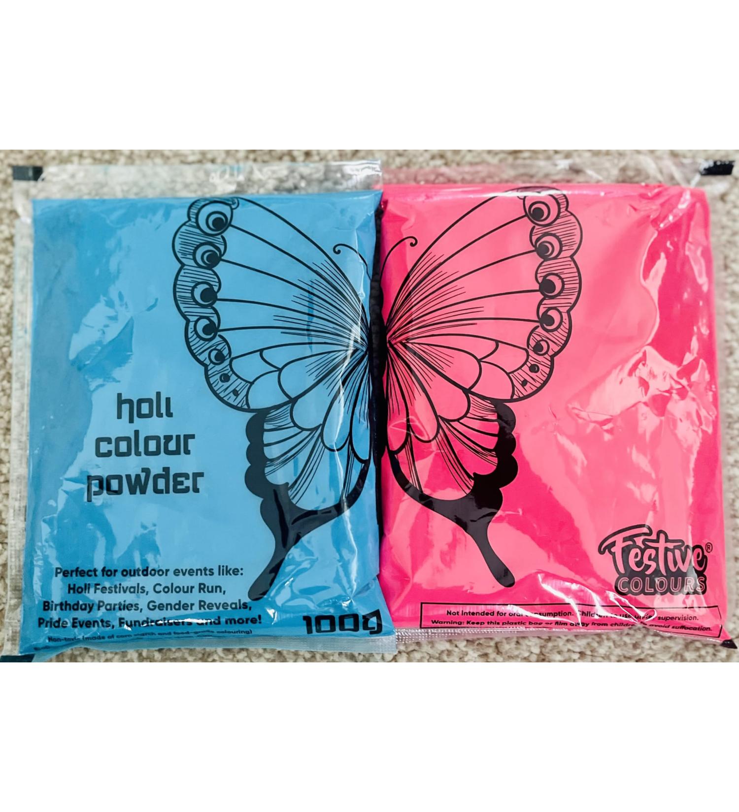 Poudre color e bleue et rose pour r v ler le sexe (100 g chacune) - Buy Online on GoSupps.com