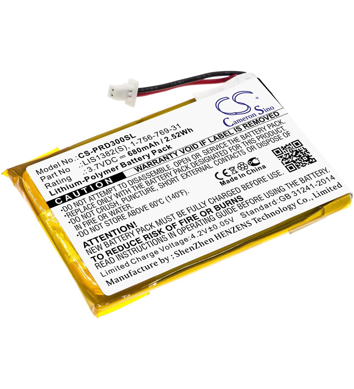 Buy 3.7V 680mAh Battery Replacement for PRS-300 - LIS1382(S) - International Shipping Available - Buy Online on GoSupps.com