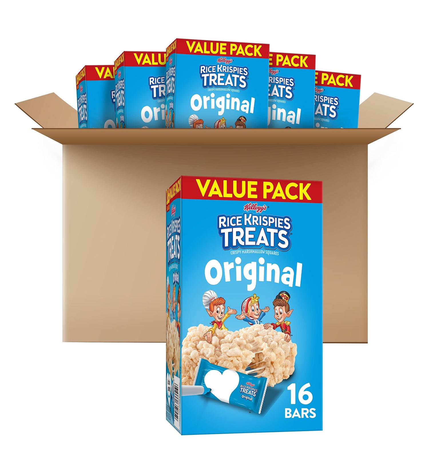 Kellogg's Rice Krispies Treats Original - Crispy Marshmallow Squares (6 Count, 12.4oz) - Buy Online on GoSupps.com