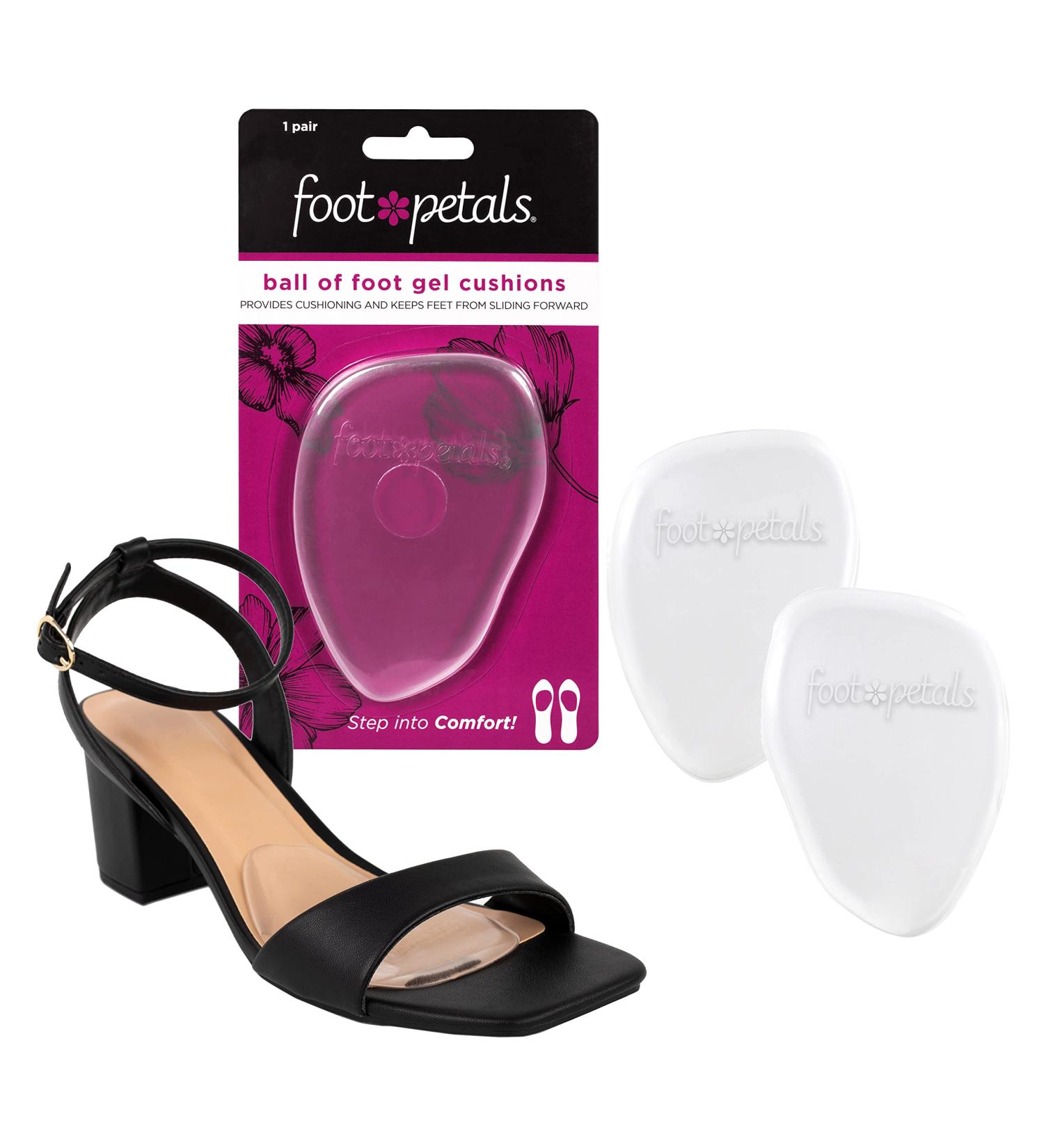 Foot Petals Women's Clear Gel Rounded Cushions - 1 Pair, One Size | Comfortable Shoe Inserts - Buy Online on GoSupps.com