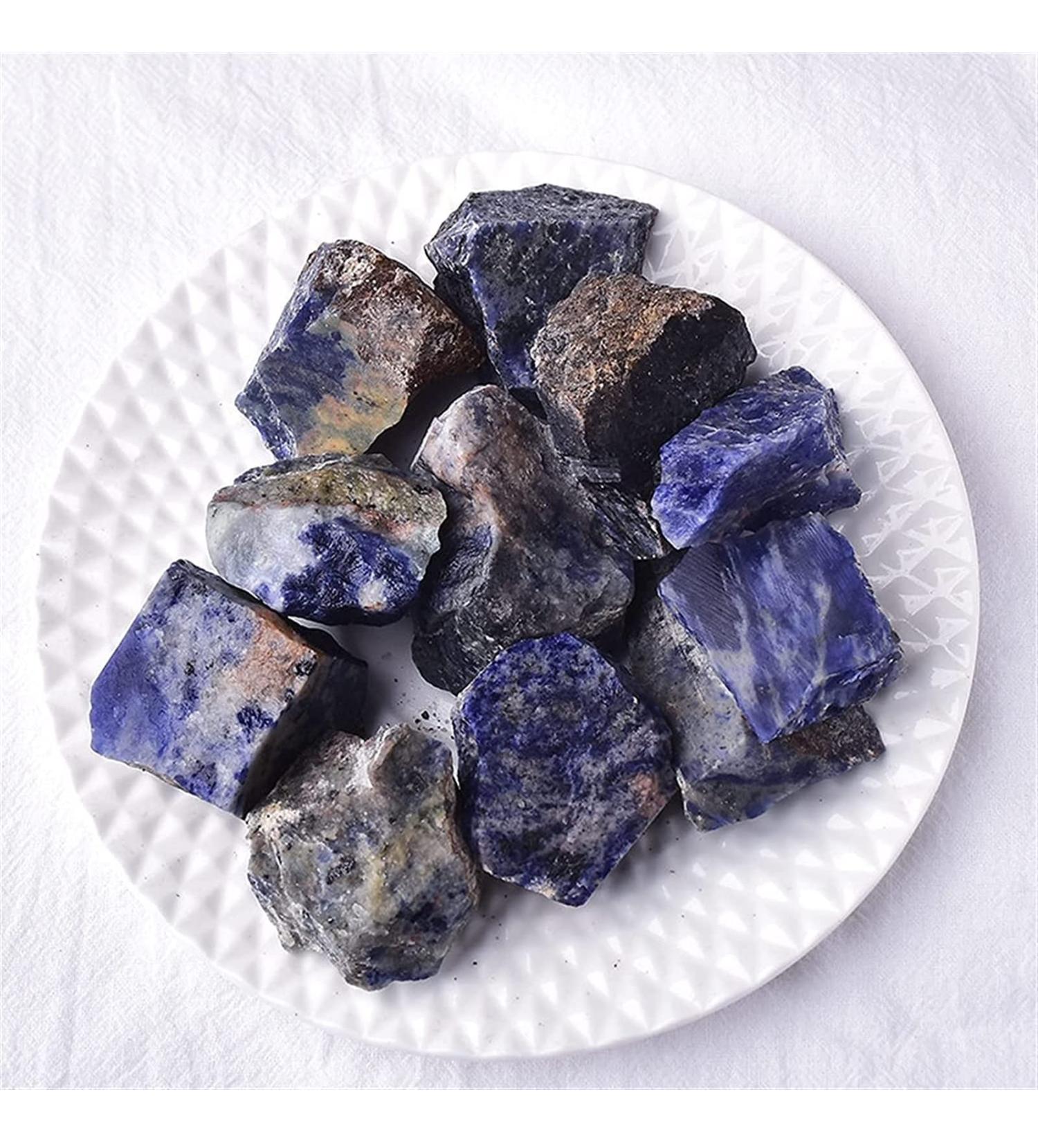 Natural Crystal Rough Nature Gemstones Drum Stones Natural Crystal Rough Stone Minerals Exemplar Fluorite Amethyst raw Gemstone Collection Irregular Reiki Decoration Home Decoration natural stone (Co 3-5cm 100g Sodalite - Buy Online on GoSupps.com