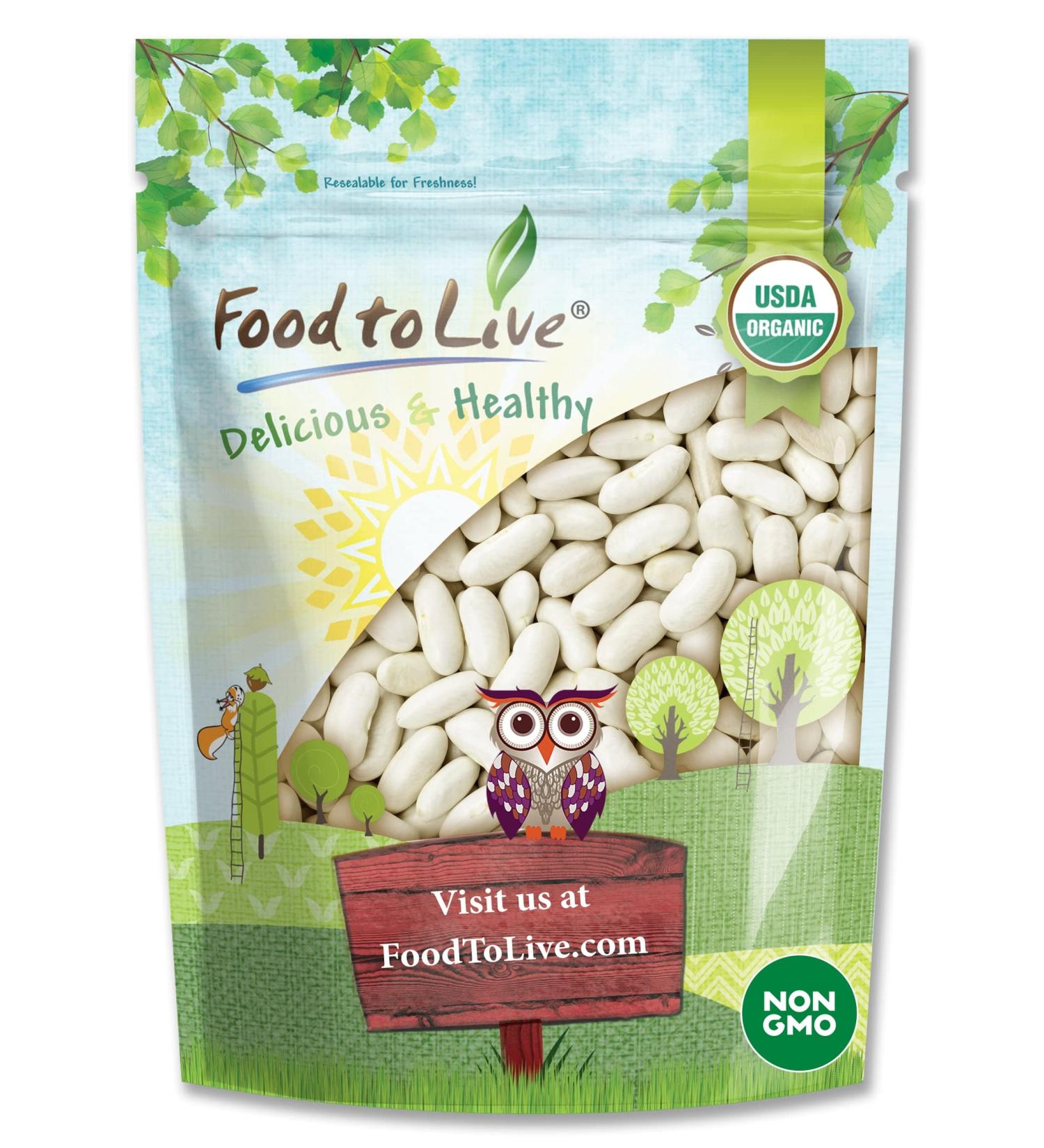 Organic Cannellini Beans 3lb - Non-GMO White Kidney Beans | Vegan & Kosher | High Fiber & Protein | Ideal for Soup, Salad & Chili - Buy Online on GoSupps.com