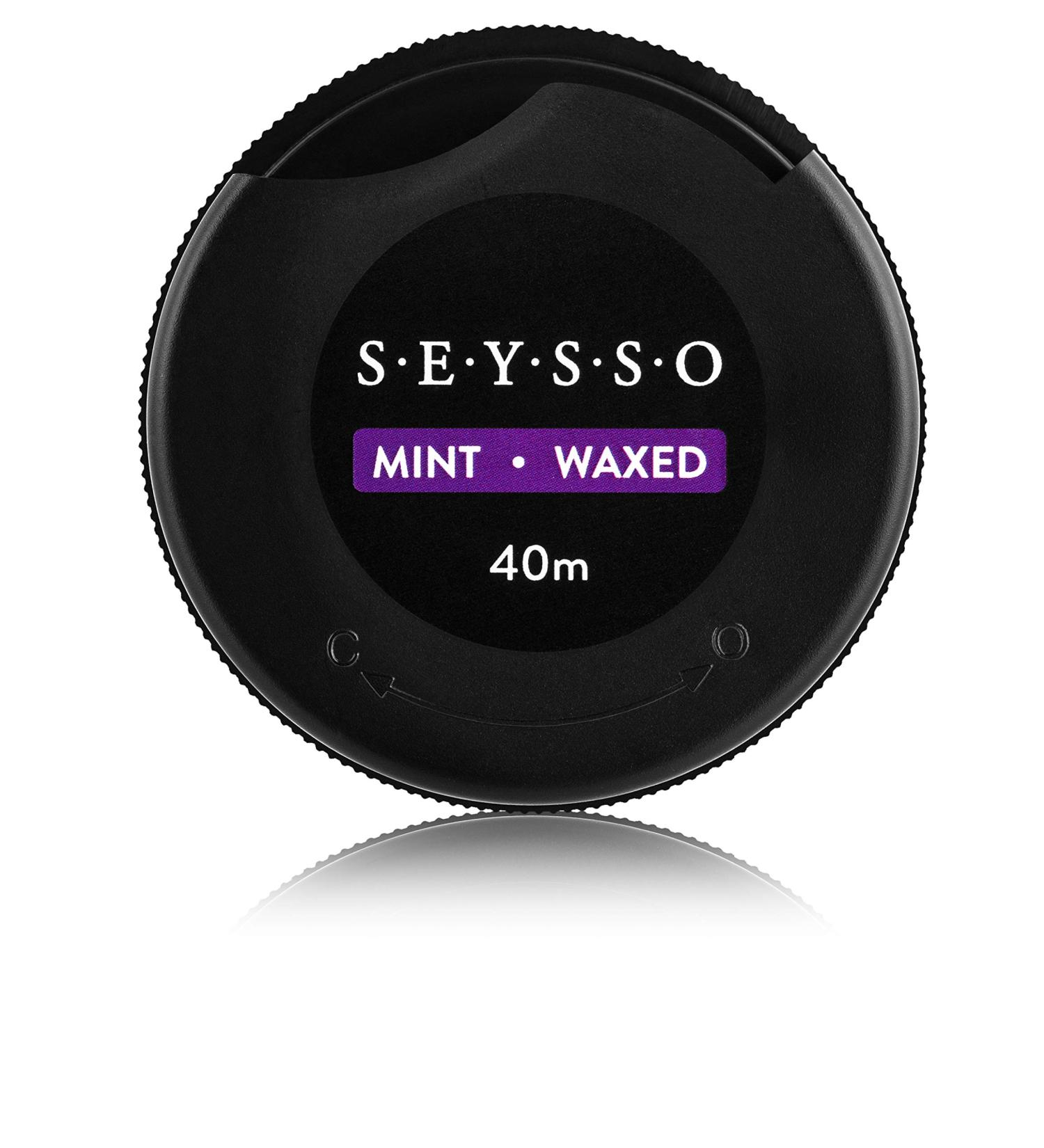 SEYSSO Black Dental Floss with Carbon Antibacterial - 40m Mint Waxed | Premium Oral Care - Buy Online on GoSupps.com