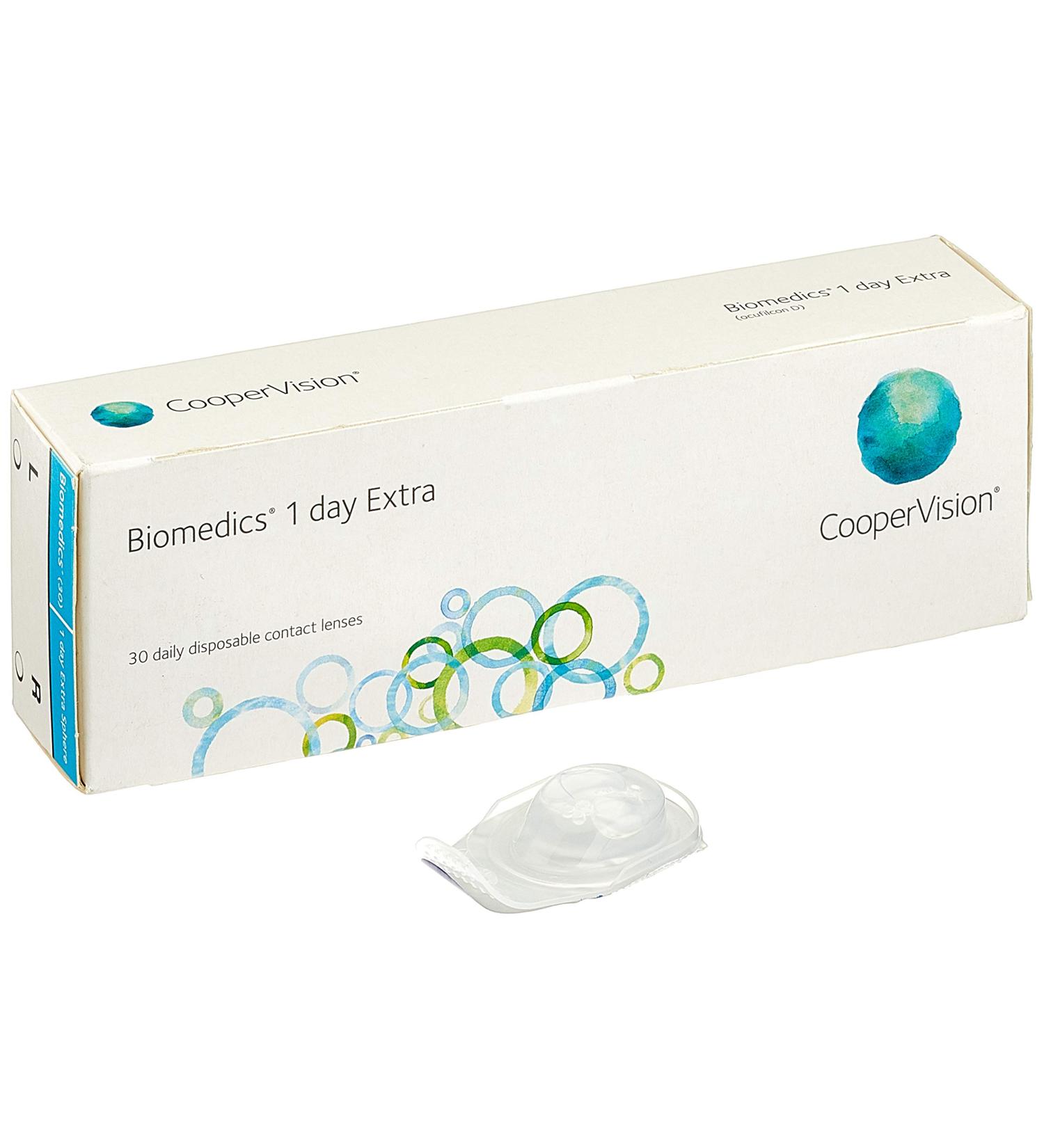 Biomedics 1 Day Extra Sphere - Daily Soft Contact Lenses - 30 Pack - BC 8.60mm DIA 14.20mm -0.50 Diopter - International Shipping Available - Buy Online on GoSupps.com