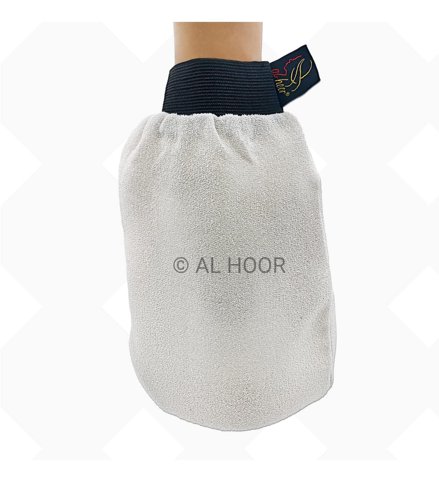 Genuine Moroccan Kessa Body Exfoliating Mitt Glove - Premium Quality for Dead Skin and Fake Tan Removal (White) - Buy Online on GoSupps.com
