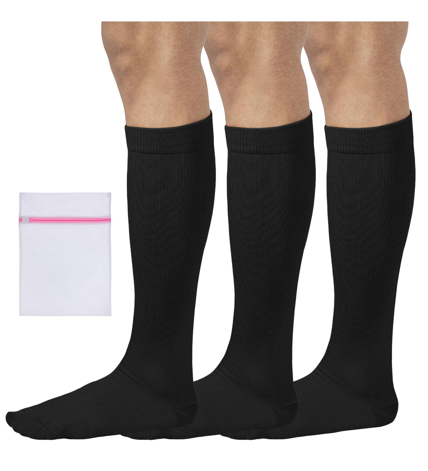 360 RELIEF - Flight Compression Socks Supports | Blood Circulation Travel Work S-M 3Pairs-Black - Buy Online on GoSupps.com