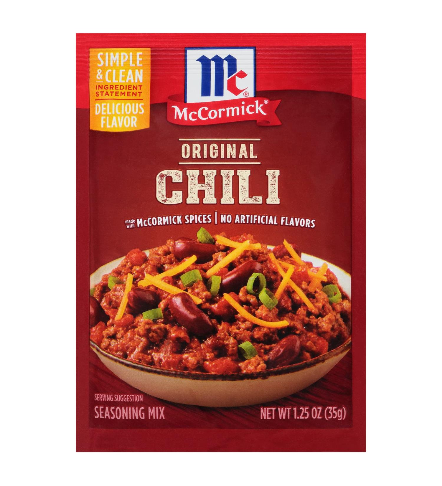 McCormick Original Chili Seasoning Mix 1.25 oz - Authentic Flavor Blend (Pack of 1) - Buy Online on GoSupps.com