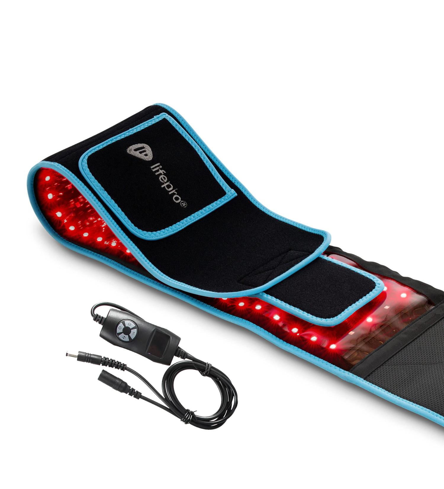 LifePro Blue Red Light Therapy Lipo Belt for Body Fat Loss & Pain Relief - Infrared Wrap for Muscle & Joint - Back Pain Therapy - Buy Online on GoSupps.com