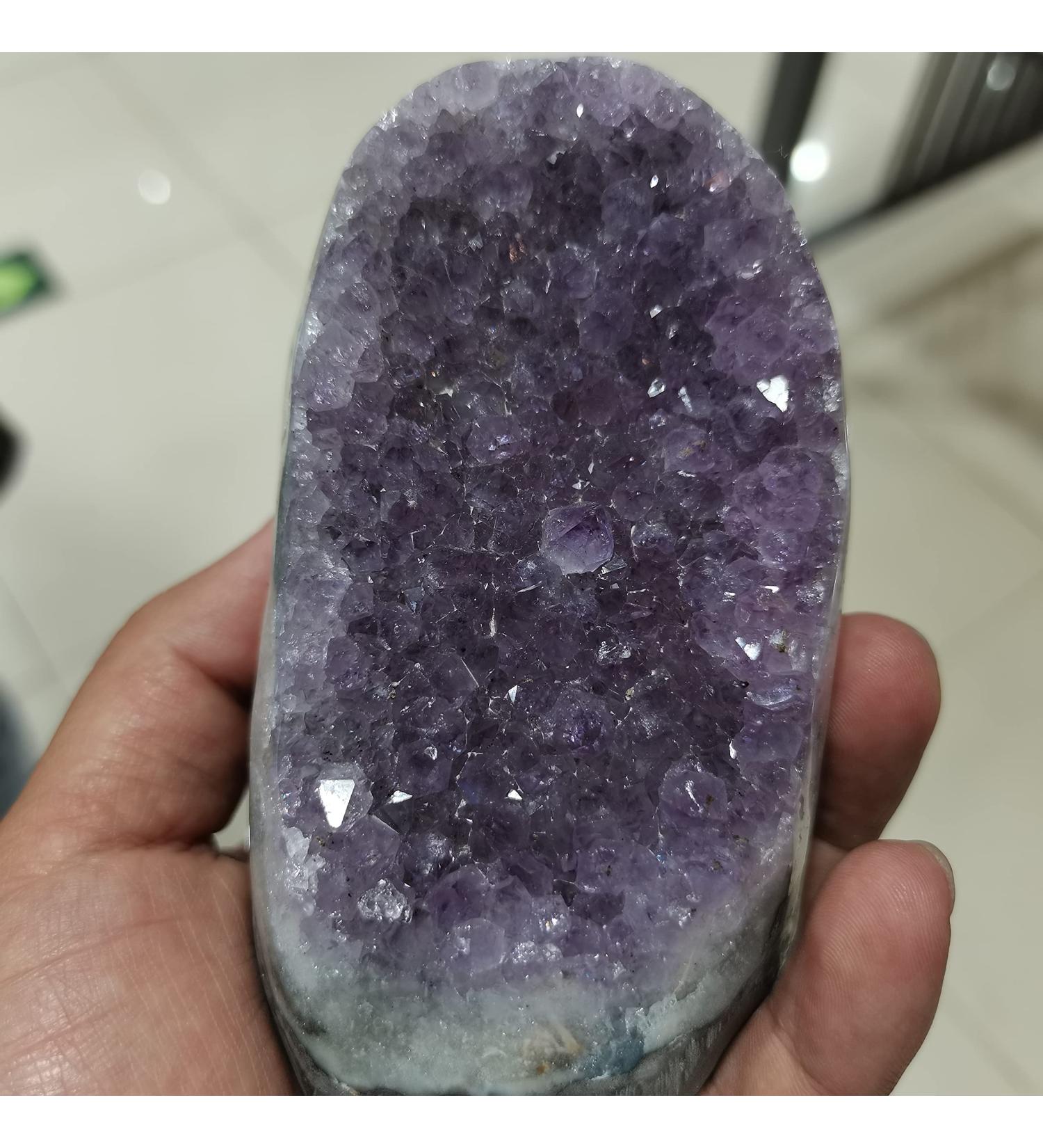 Natural Crystal Rough Home Decoration 500-550g Natural Amethyst Geode Quartz Cluster Crystal Specimen Stones 800-1000g - Buy Online on GoSupps.com
