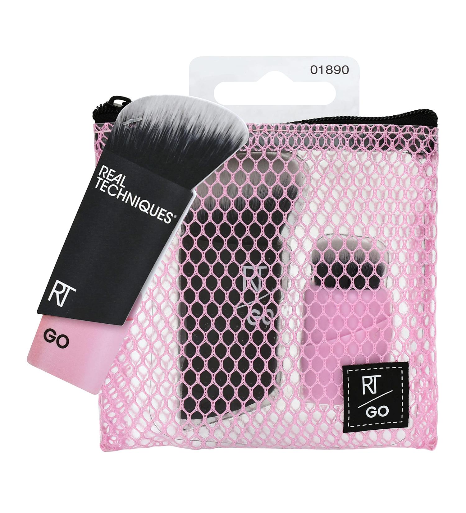 Real Techniques Go! Mini Travel Makeup Brushes Set - Foundation & Highlighter Duo - Buy Online on GoSupps.com