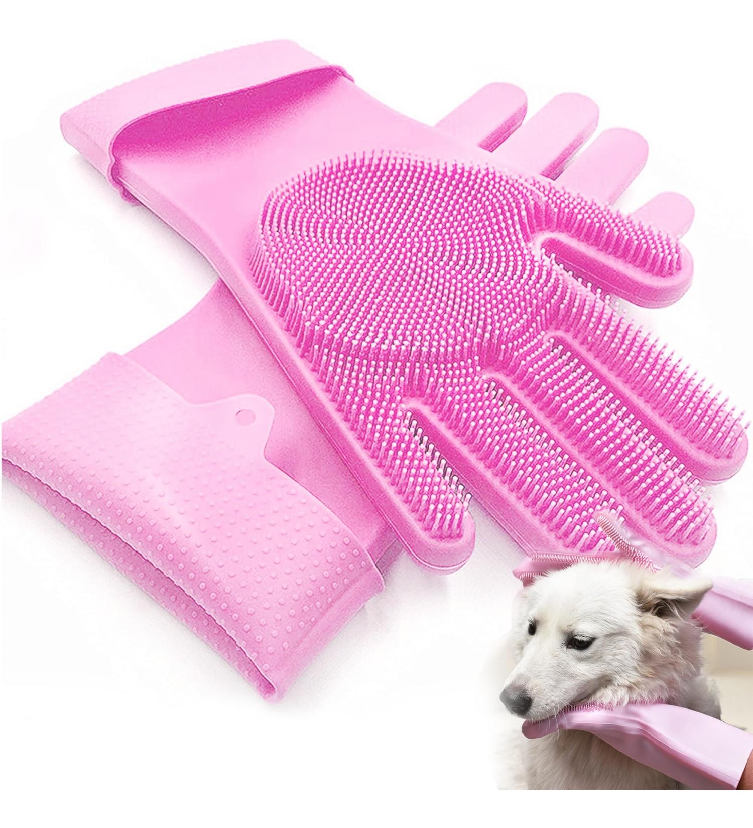 XFly Pet Grooming Gloves & Nursing Shoes for Cats - Bathing & Massaging Tool (Pink) | International Shipping Available - Buy Online on GoSupps.com