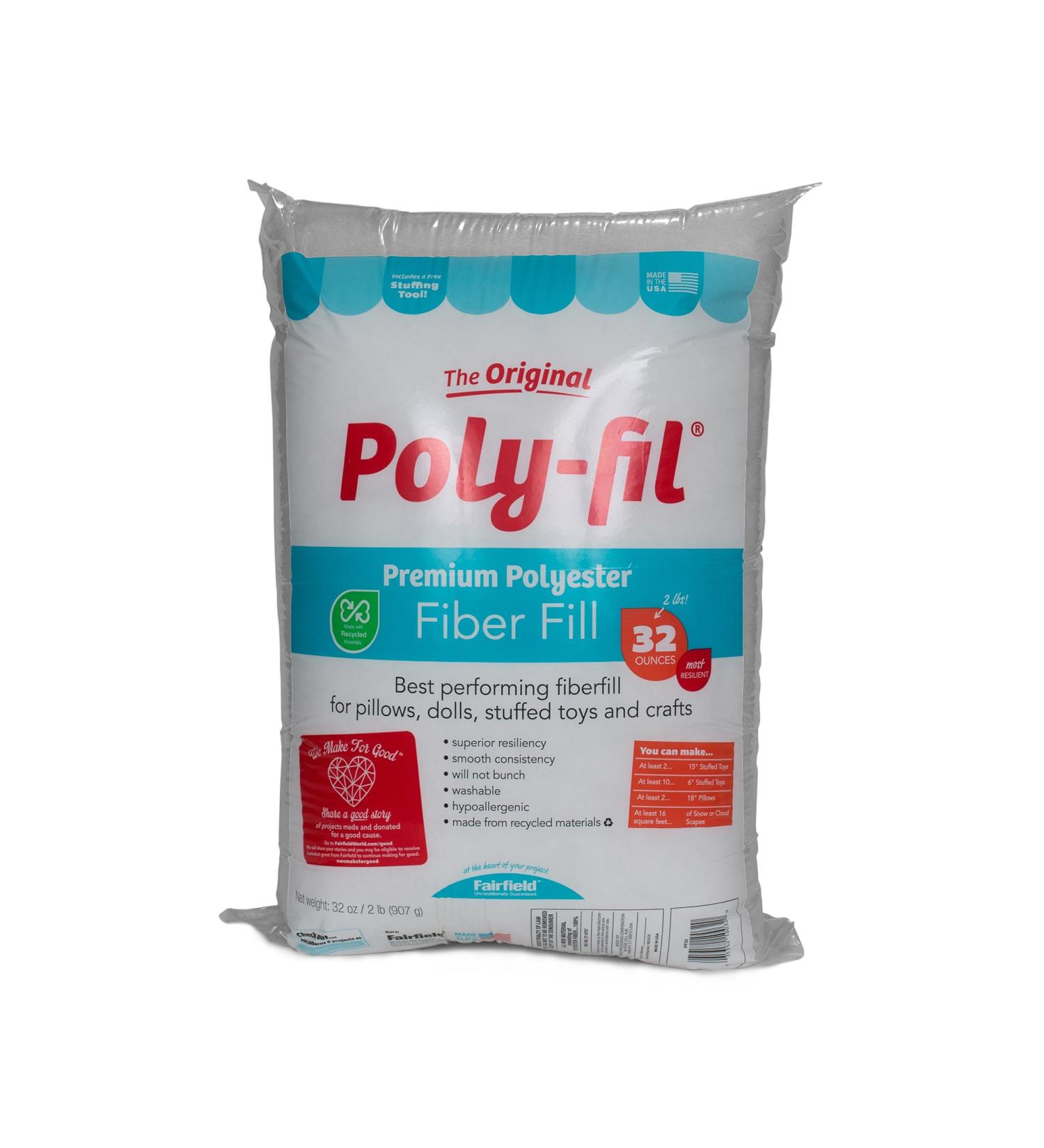 Fairfield Poly Fil Premium Fiber Fill - 32oz | Soft and Durable Stuffing - Buy Online on GoSupps.com