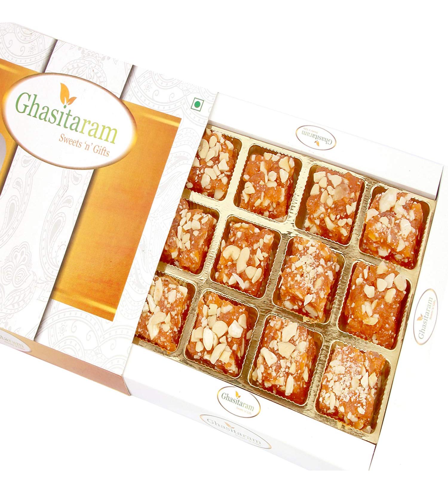 Ghasitaram Gifts Valentines Gift for Girlfriend/Boyfriend/Husband and Wife - Chewy Delights in White Box Valentines Gift Chewy Delights in White Box