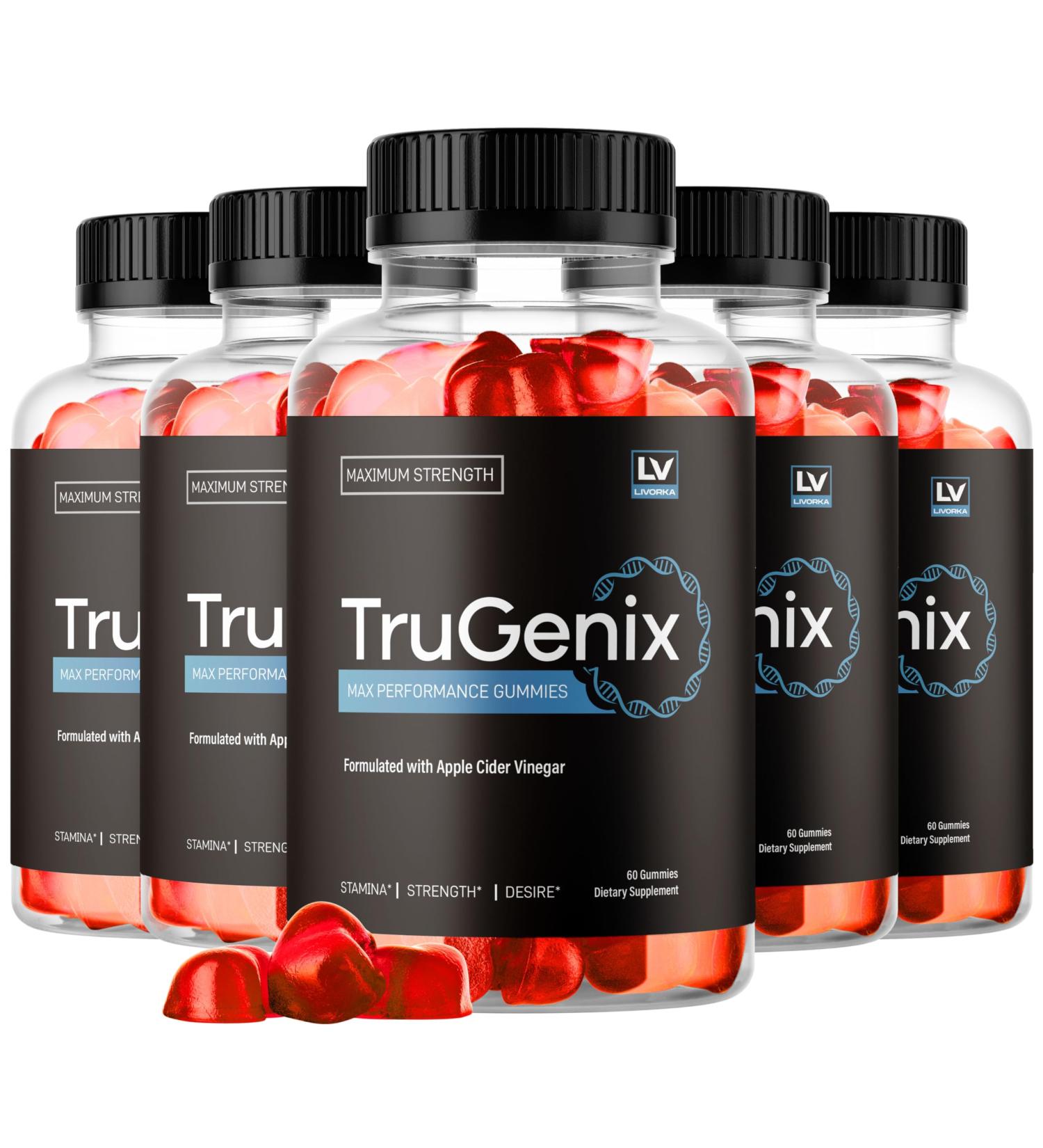 (5 Pack) TruGenix Gummies TruGenix Gummies for Men Official TruGenix Gummies Advanced Formula TruGenix ACV Gummies TruGenix Support Supplement Gummies Premium Formula 300 Gummies for 5 Months - Buy Online on GoSupps.com