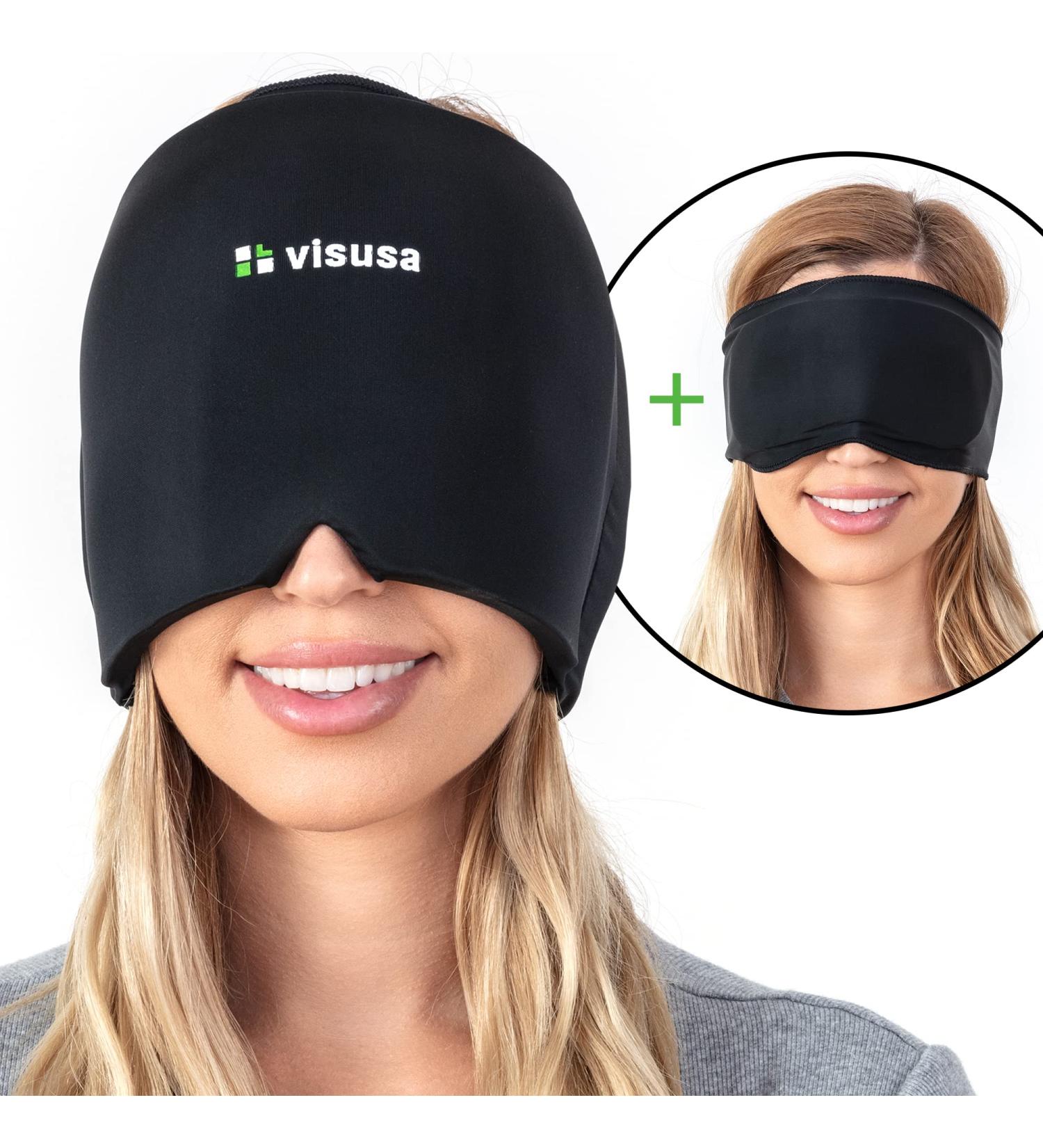 Ice Cap for Migraines - Gel Head Wrap with Hot/Cold Therapy for Headache Relief | Ideal for Sinus & Puffy Eyes | Compressed Therapy, Comfortable Form-Fitting Design - Black - Buy Online on GoSupps.com