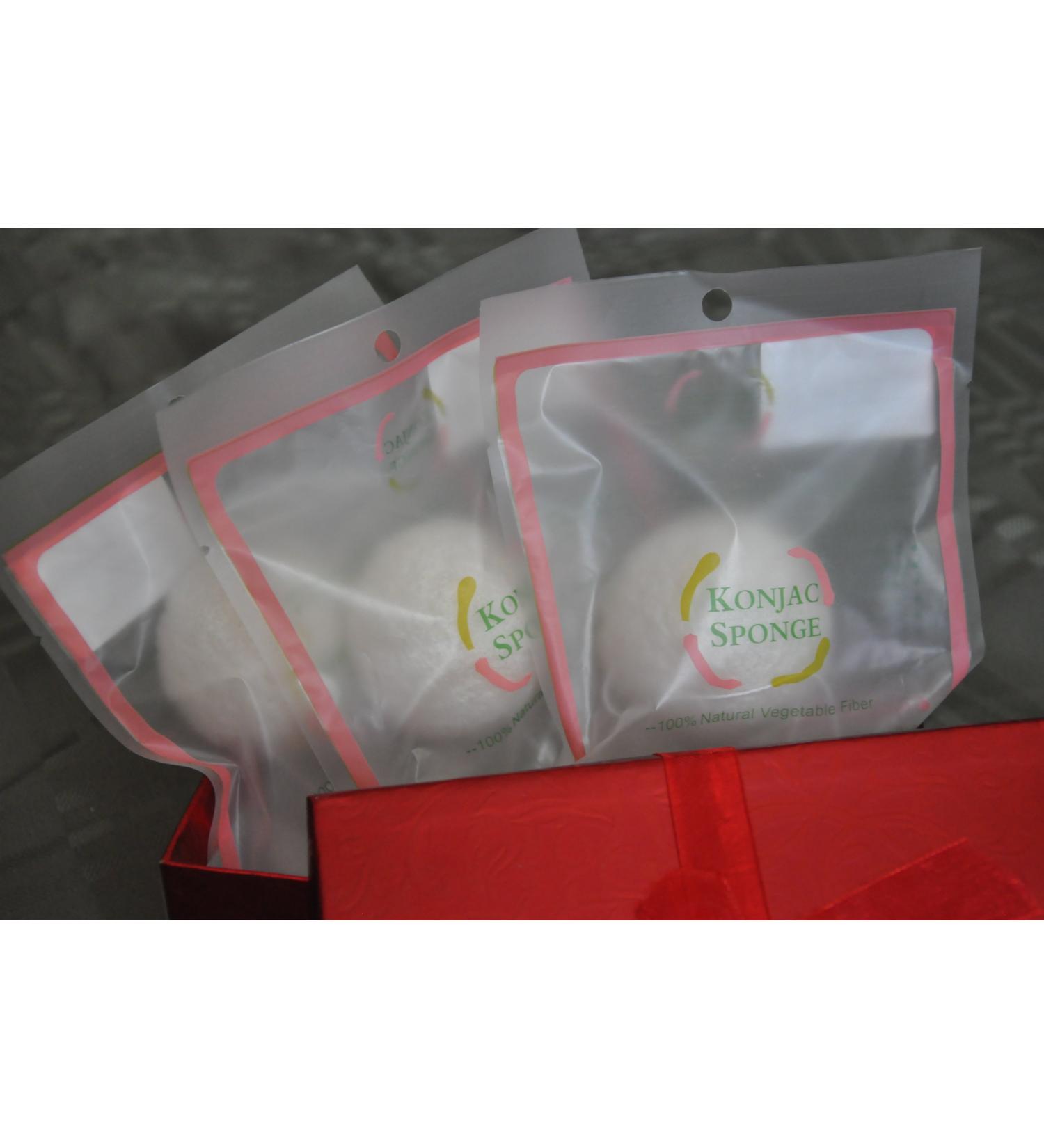 All Natural Sponge Gift Set (three pure konjac sponges)